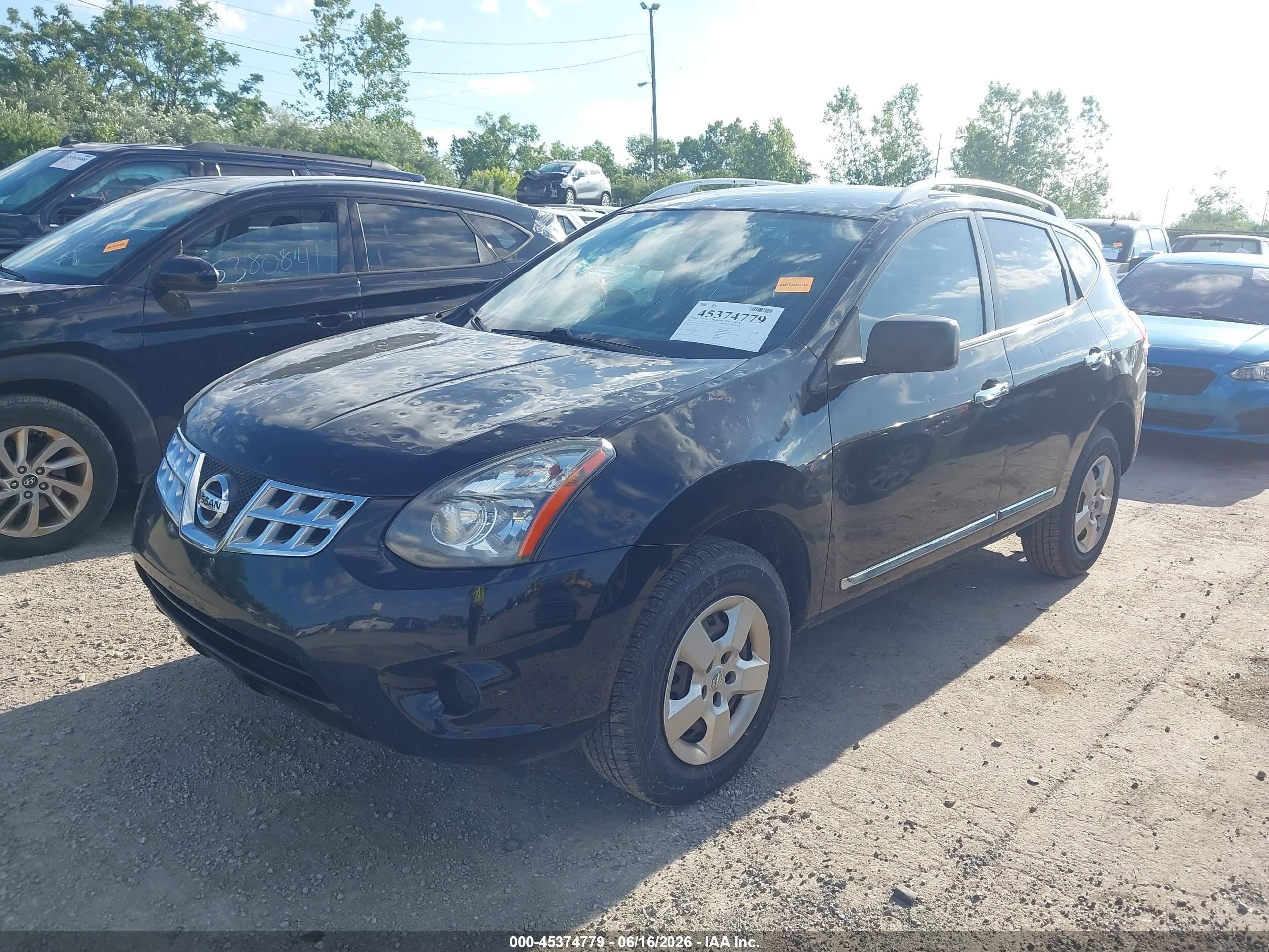 2015 Nissan Rogue Select S Black vin: JN8AS5MTXFW651517