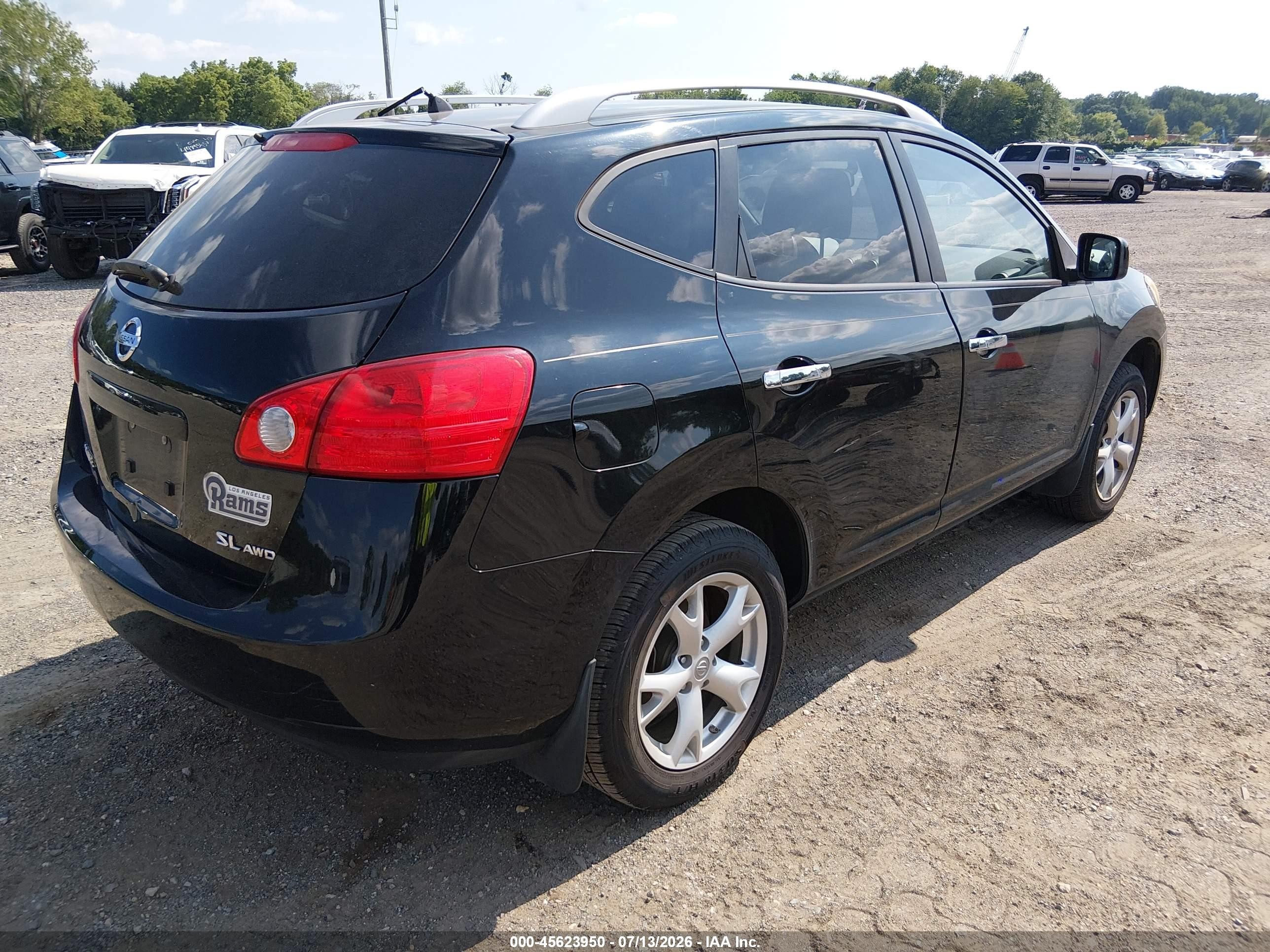 2010 Nissan Rogue Sl Black vin: JN8AS5MV0AW100443