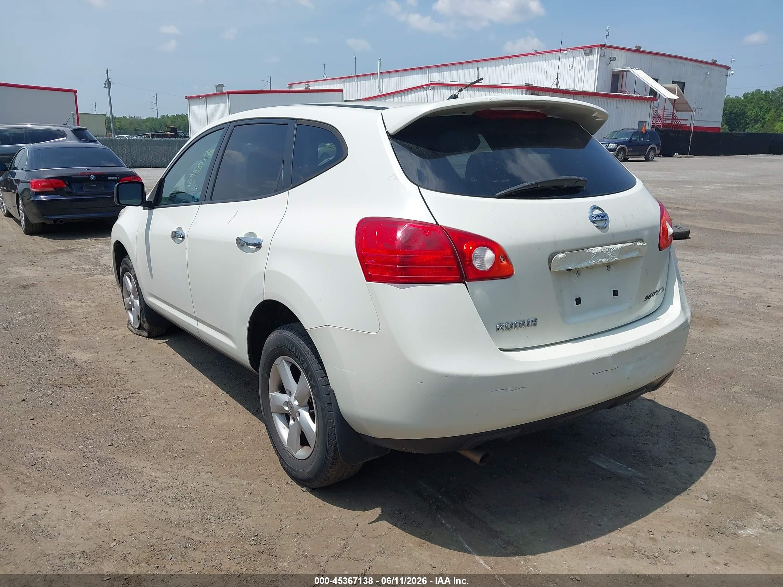 2010 Nissan Rogue S White vin: JN8AS5MV0AW101804