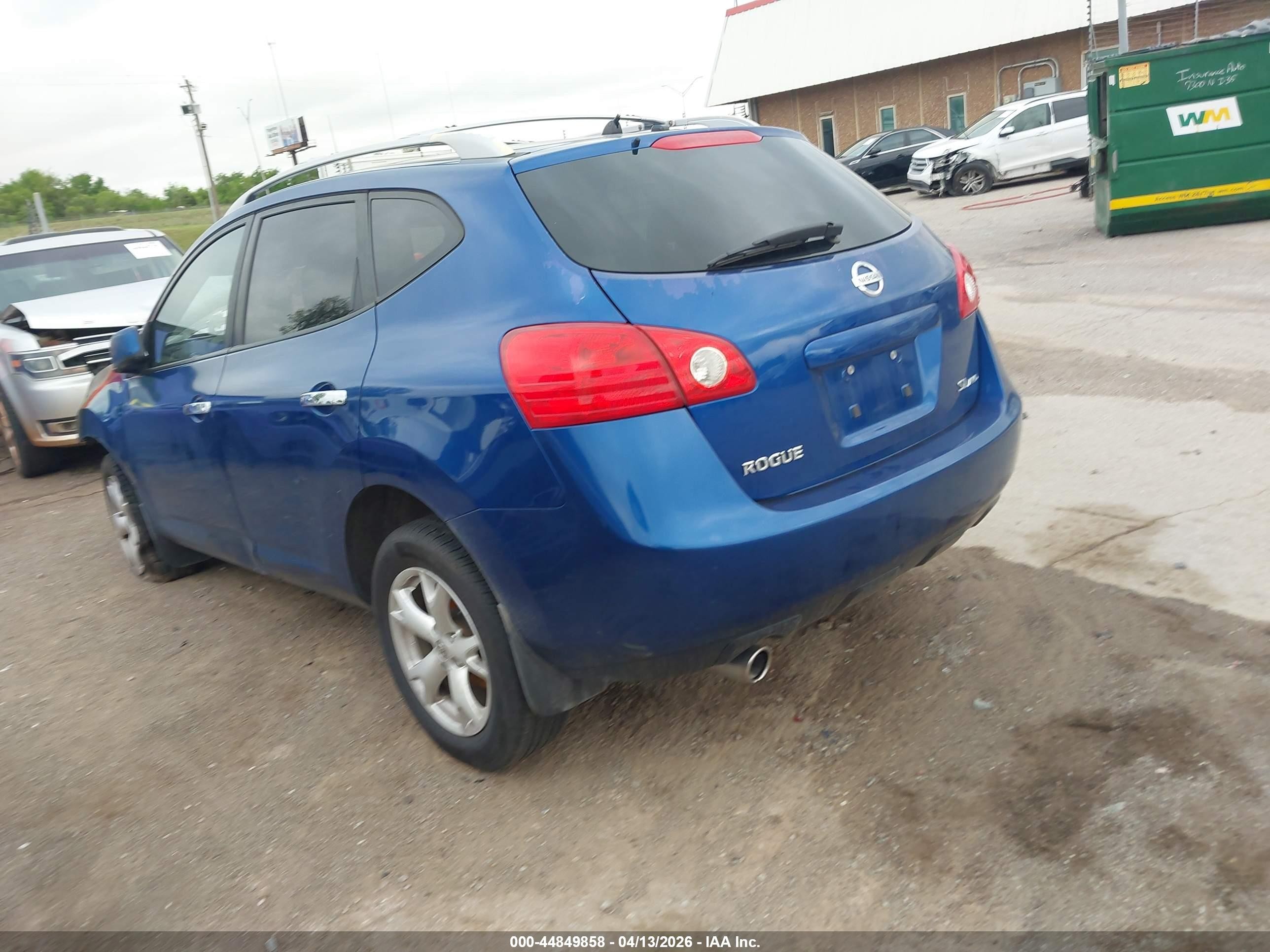 2010 Nissan Rogue Sl Blue vin: JN8AS5MV0AW107764