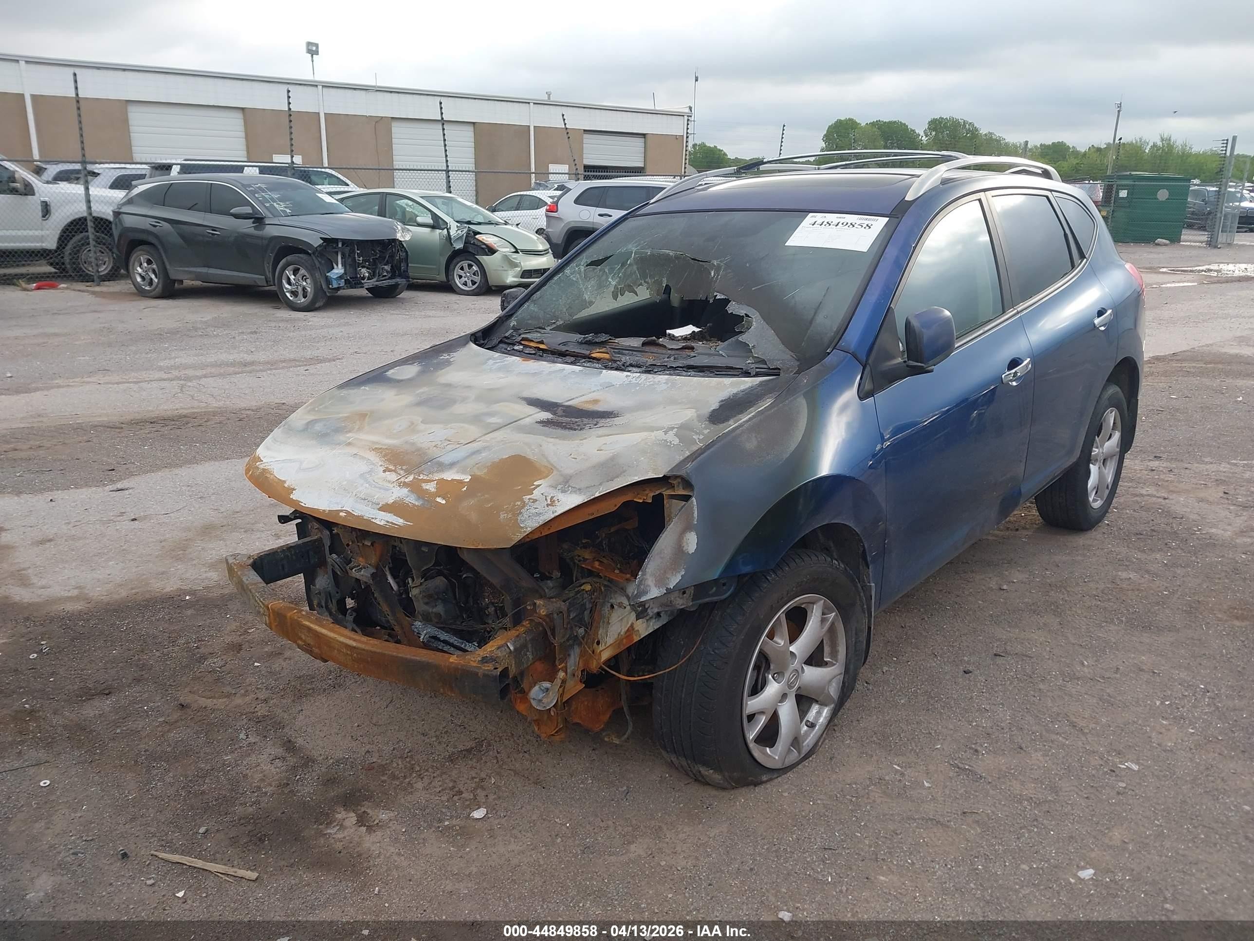 2010 Nissan Rogue Sl Blue vin: JN8AS5MV0AW107764