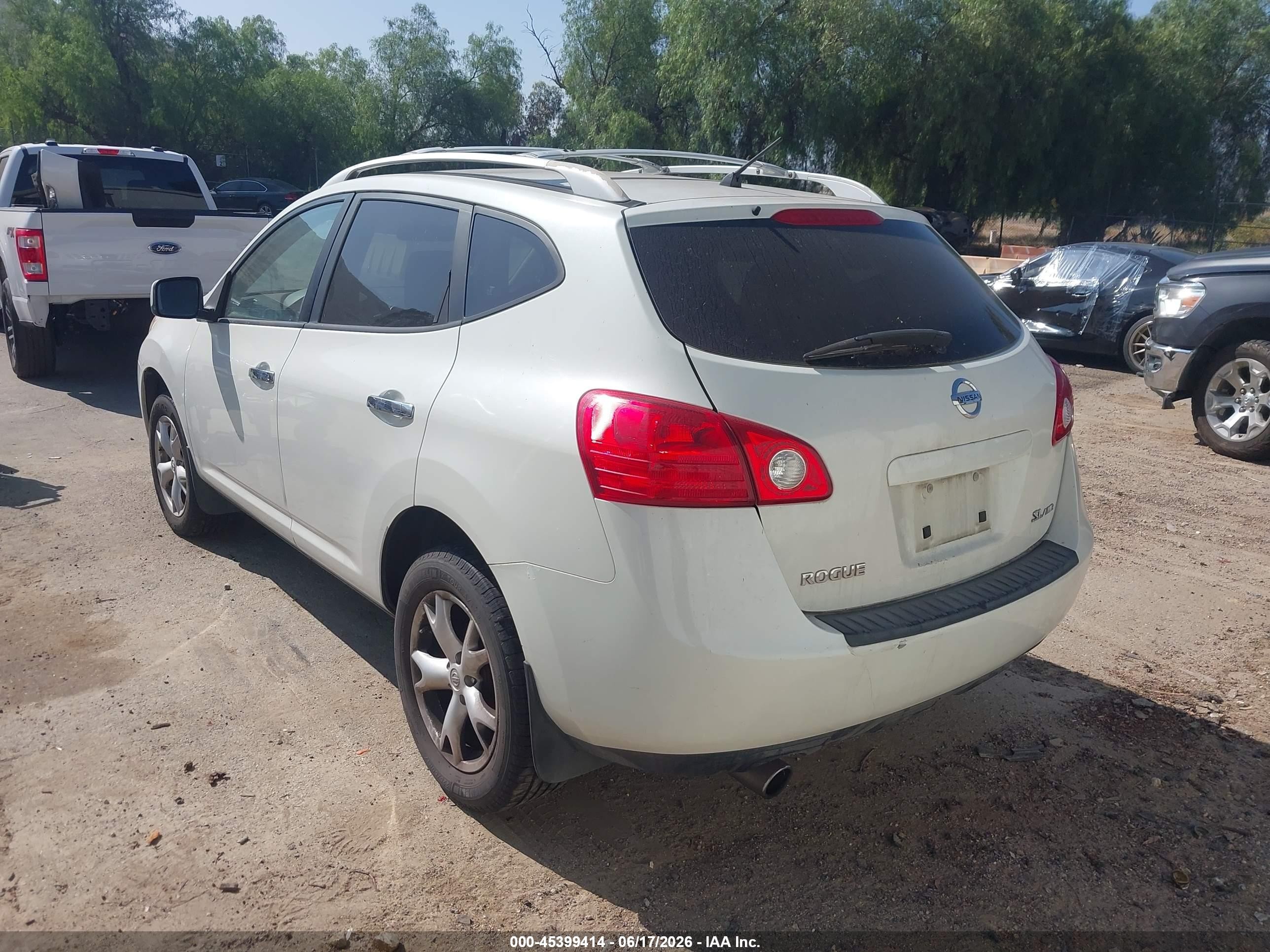 2010 Nissan Rogue Sl White vin: JN8AS5MV0AW128498