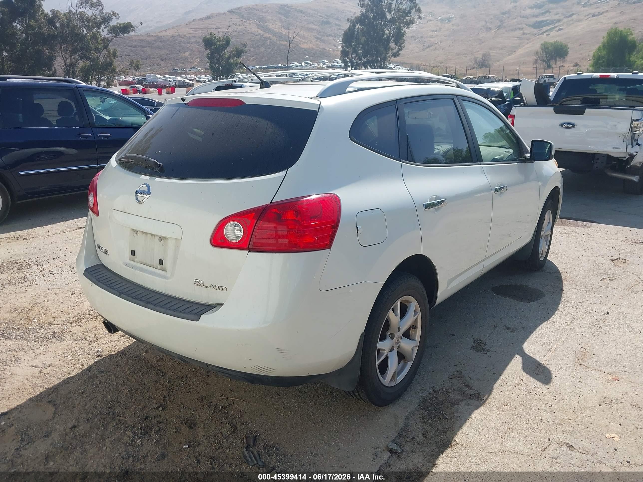 2010 Nissan Rogue Sl White vin: JN8AS5MV0AW128498