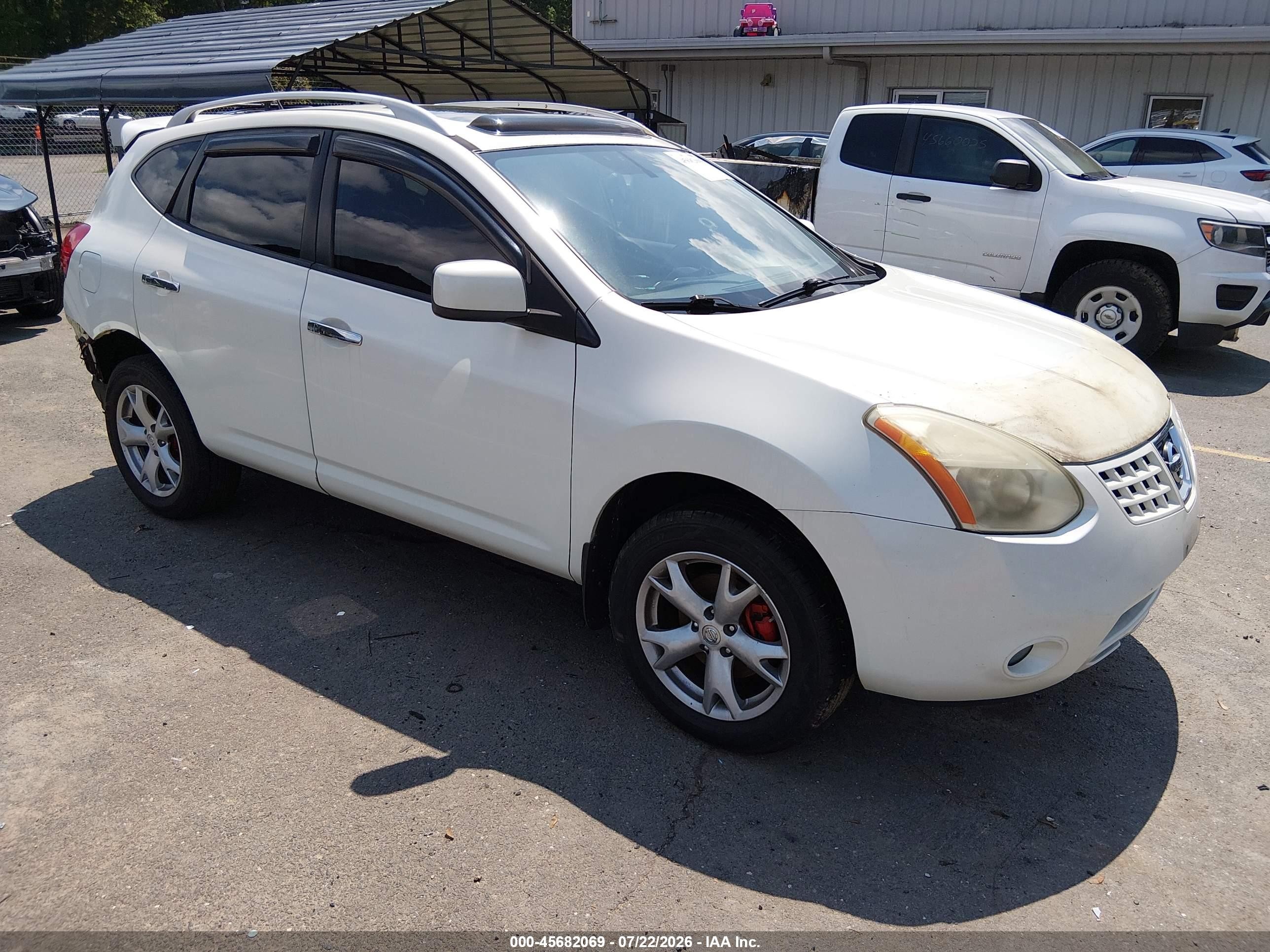 2010 Nissan Rogue Sl White vin: JN8AS5MV0AW130929