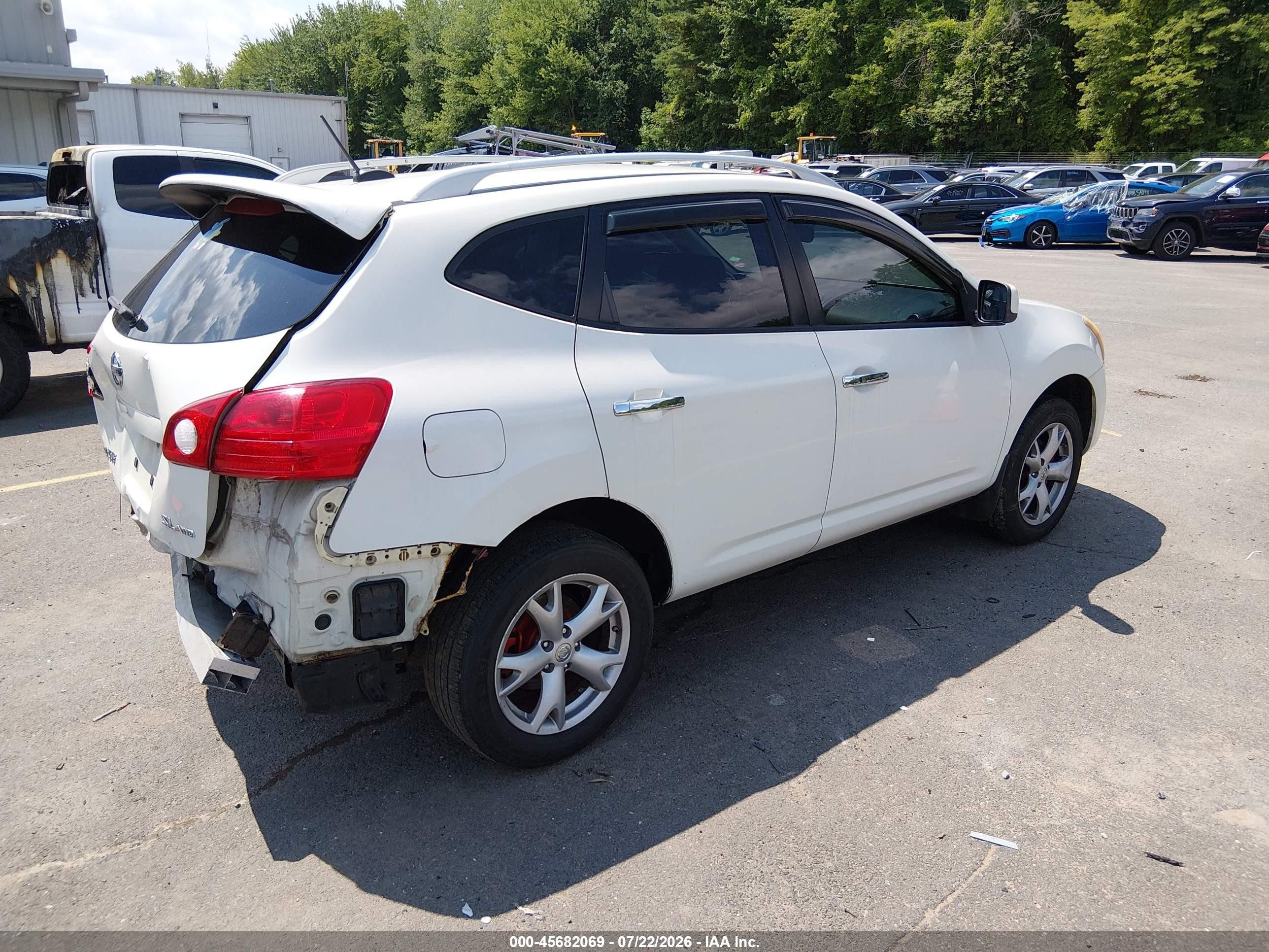 2010 Nissan Rogue Sl White vin: JN8AS5MV0AW130929