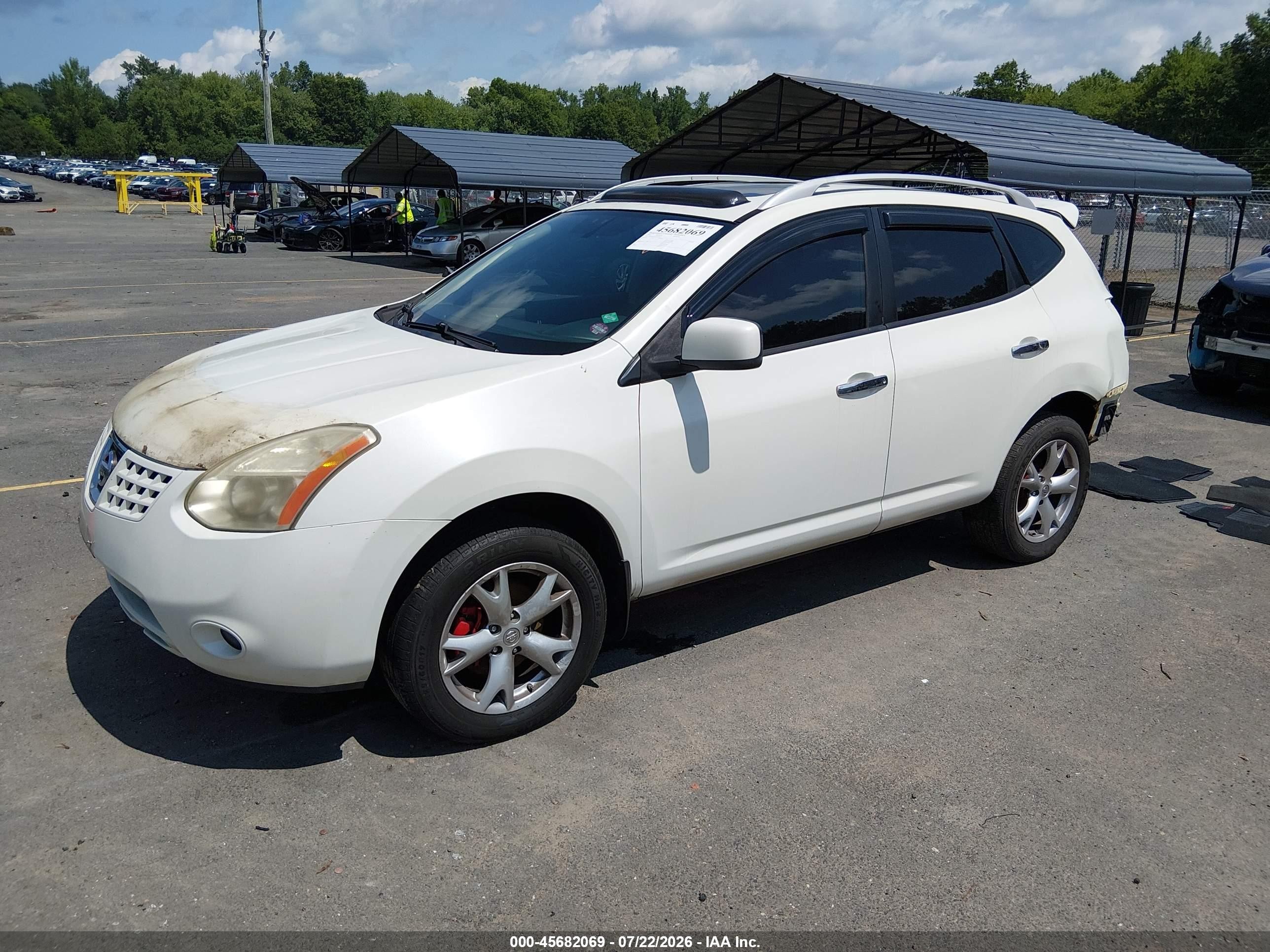 2010 Nissan Rogue Sl White vin: JN8AS5MV0AW130929