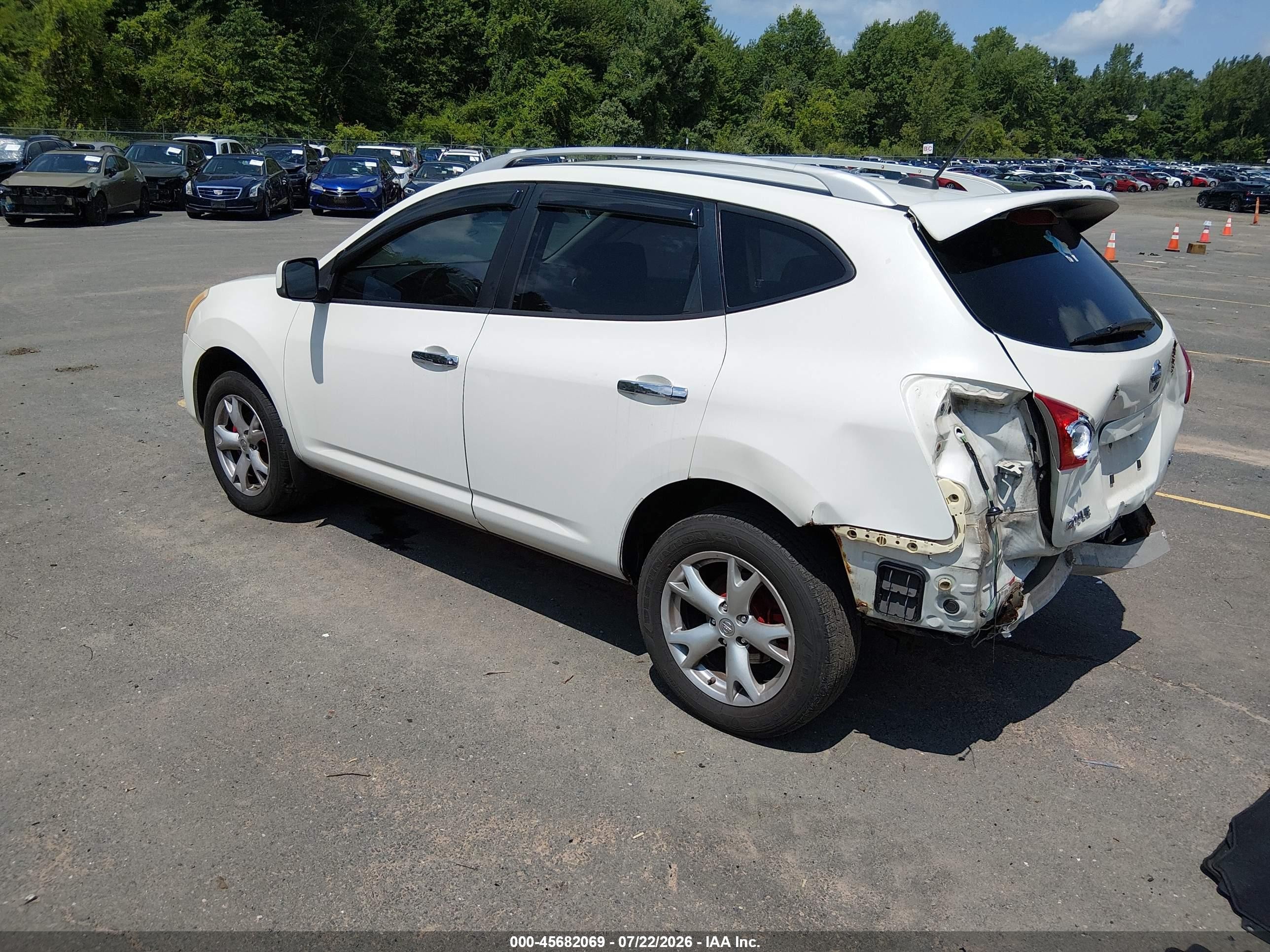 2010 Nissan Rogue Sl White vin: JN8AS5MV0AW130929