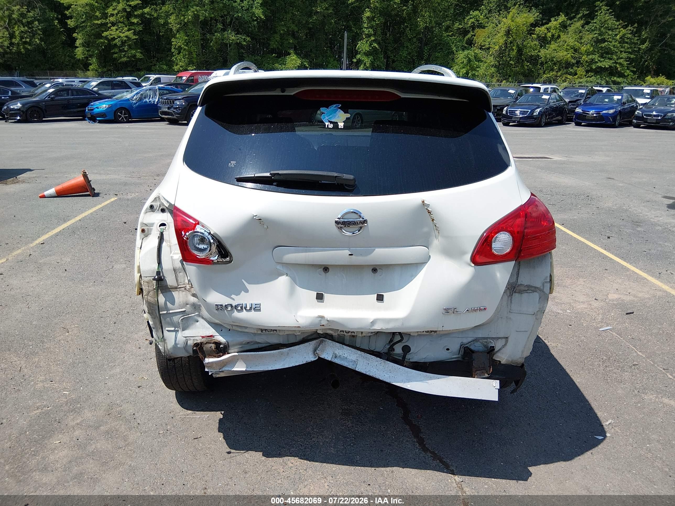 2010 Nissan Rogue Sl White vin: JN8AS5MV0AW130929