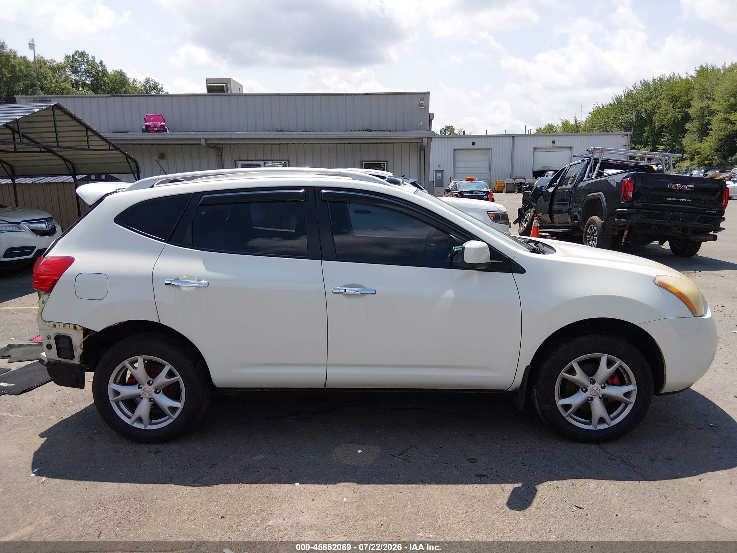 2010 Nissan Rogue Sl White vin: JN8AS5MV0AW130929