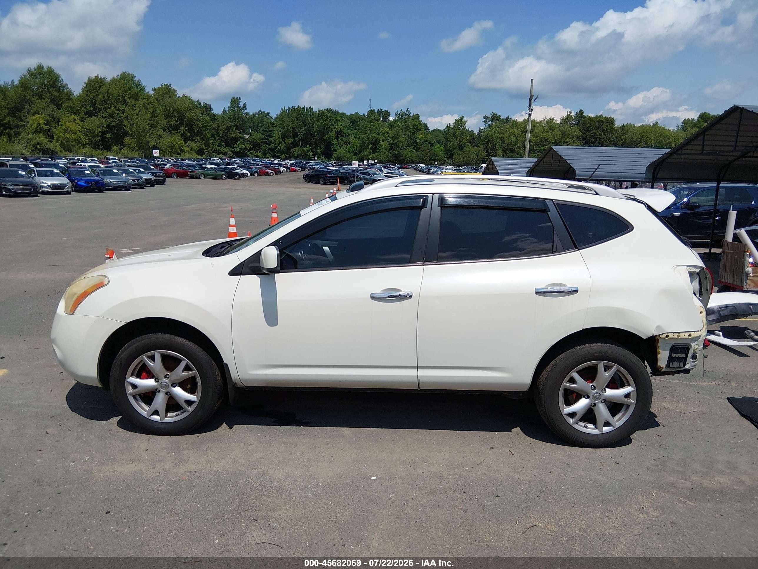 2010 Nissan Rogue Sl White vin: JN8AS5MV0AW130929