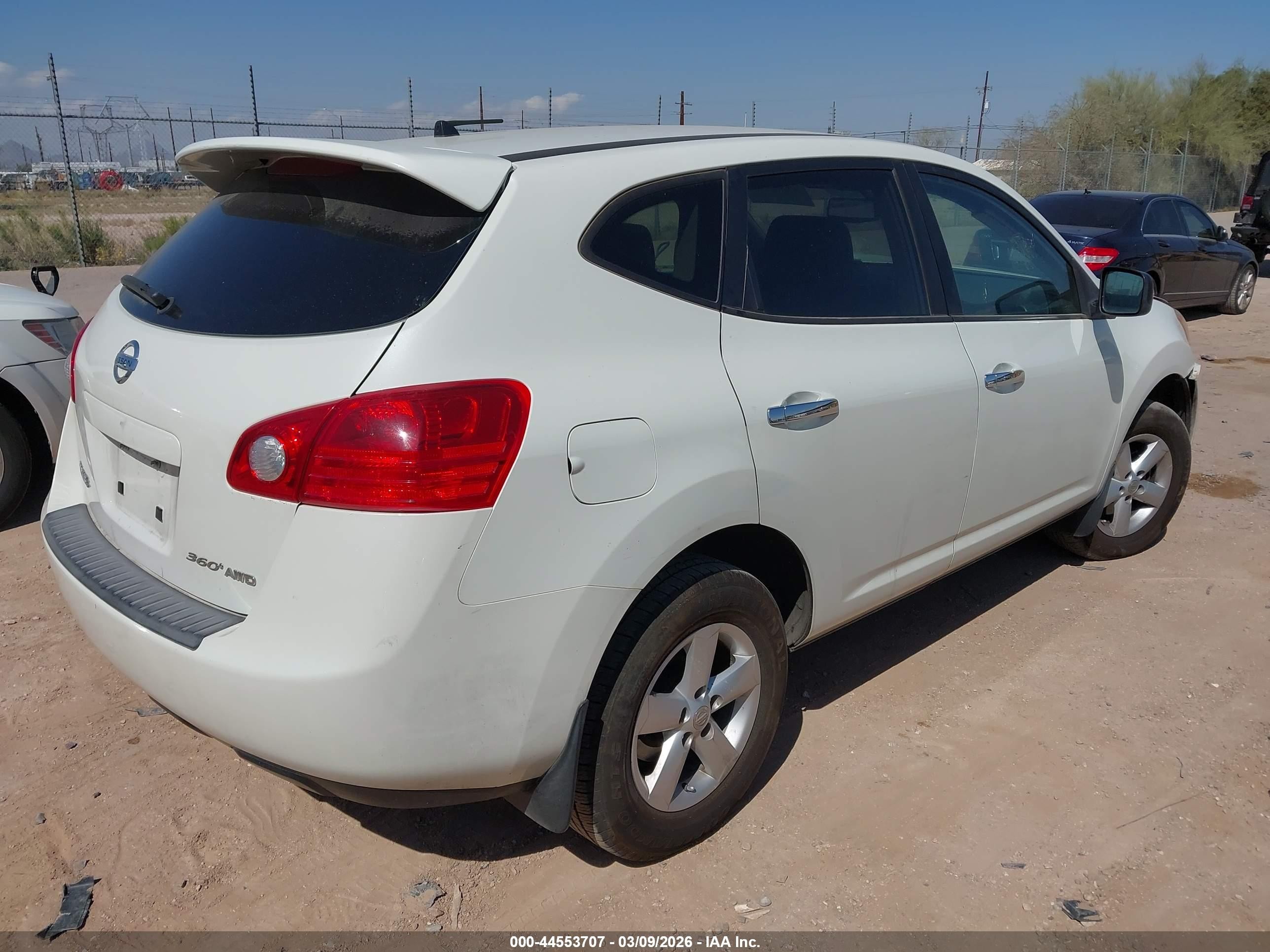 2010 Nissan Rogue S White vin: JN8AS5MV0AW143891