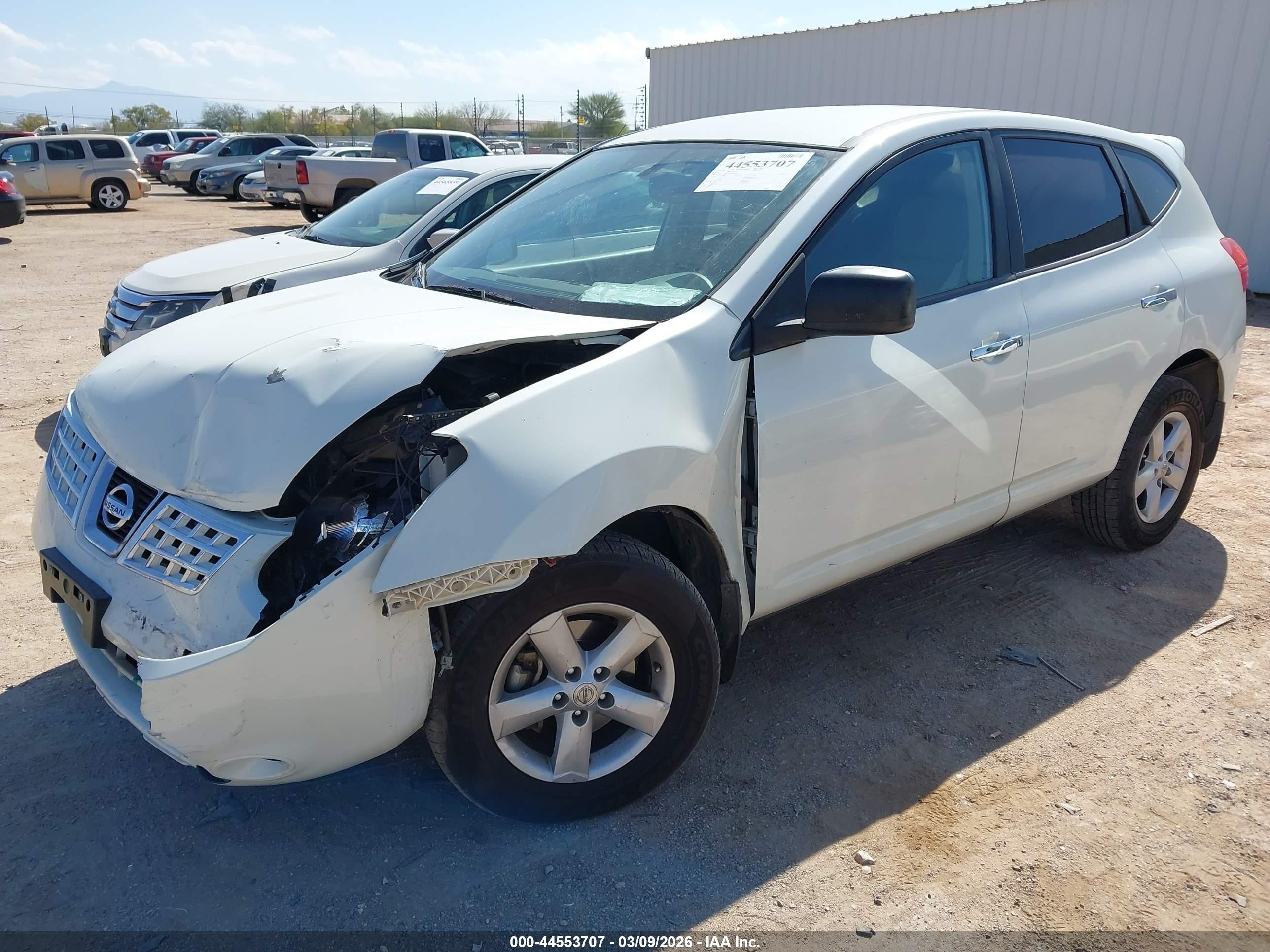 2010 Nissan Rogue S White vin: JN8AS5MV0AW143891