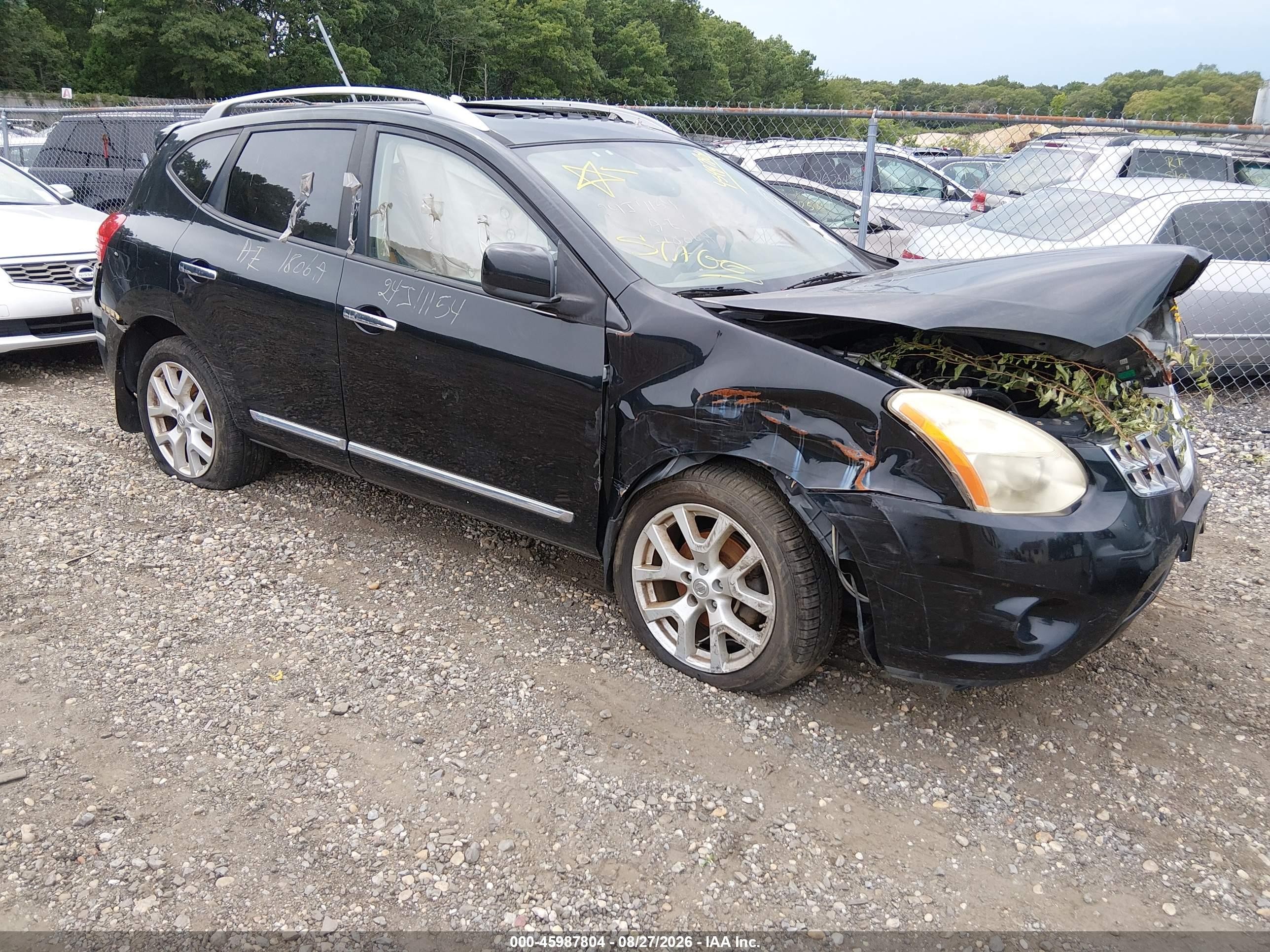 2011 Nissan Rogue Sv Black vin: JN8AS5MV0BW250277