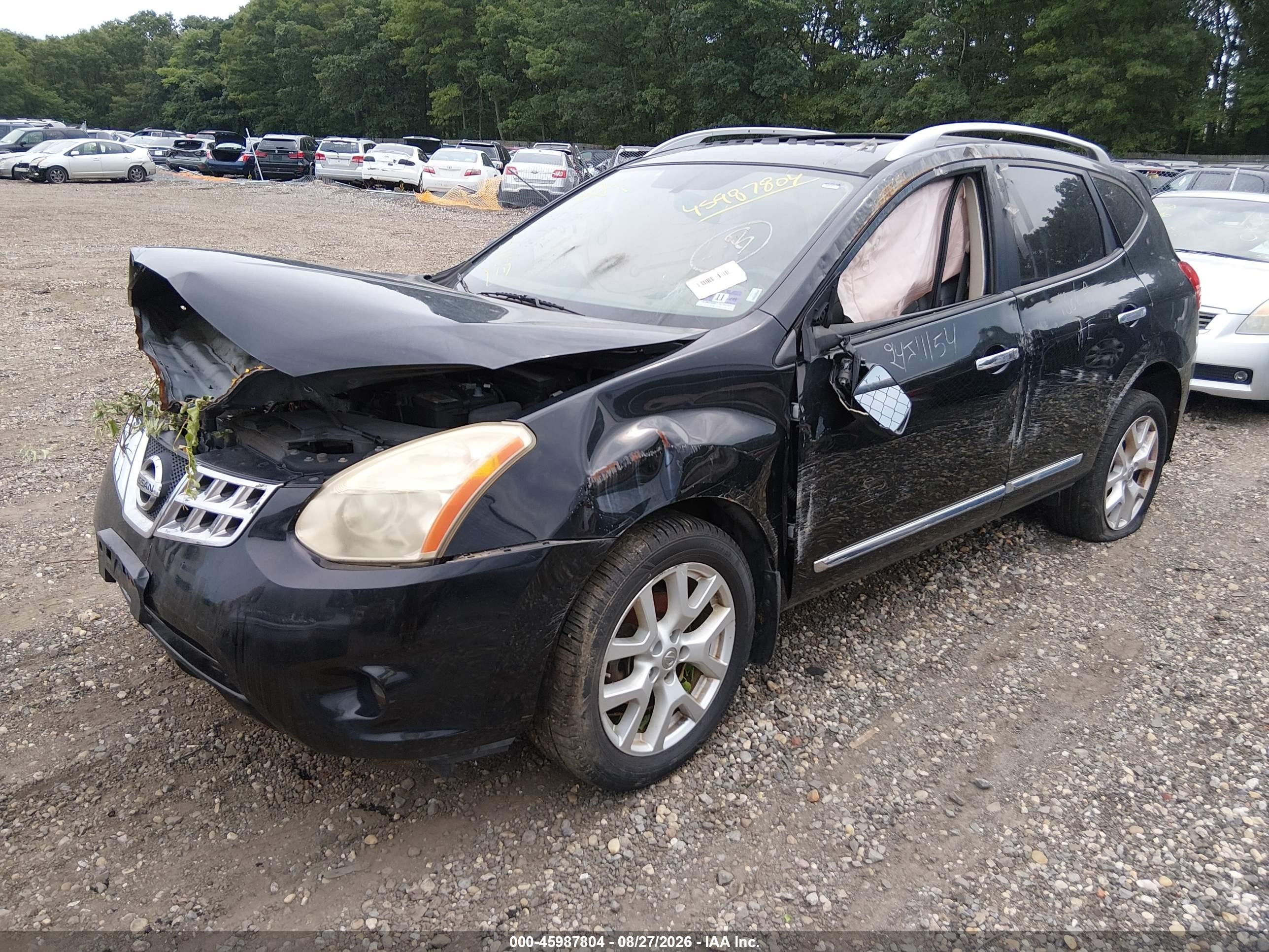 2011 Nissan Rogue Sv Black vin: JN8AS5MV0BW250277