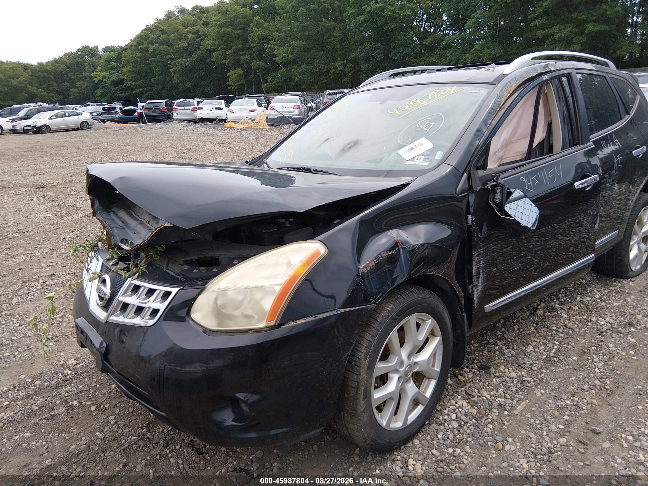 2011 Nissan Rogue Sv Black vin: JN8AS5MV0BW250277