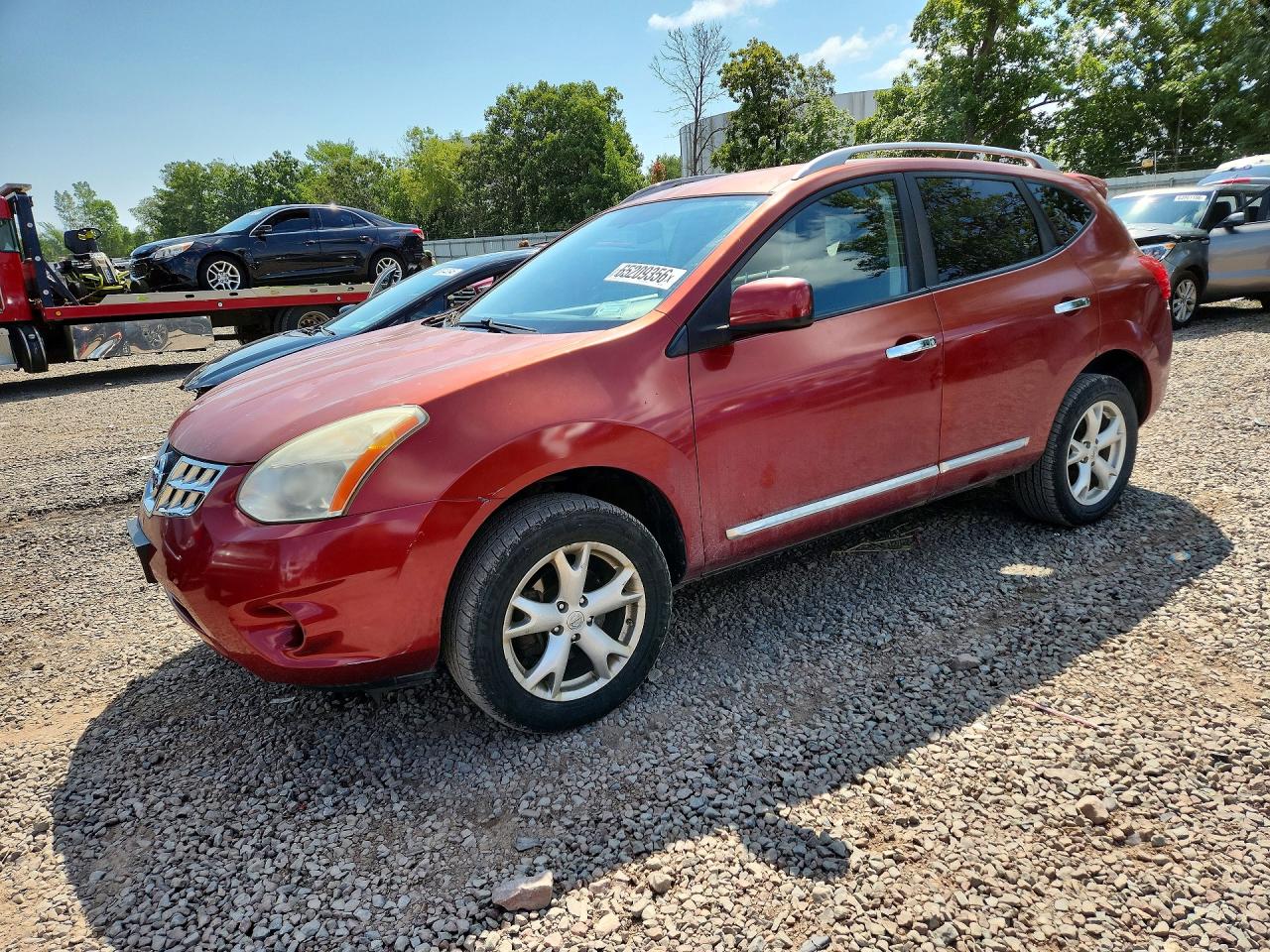 2011 Nissan Rogue S Красный vin: JN8AS5MV0BW258427