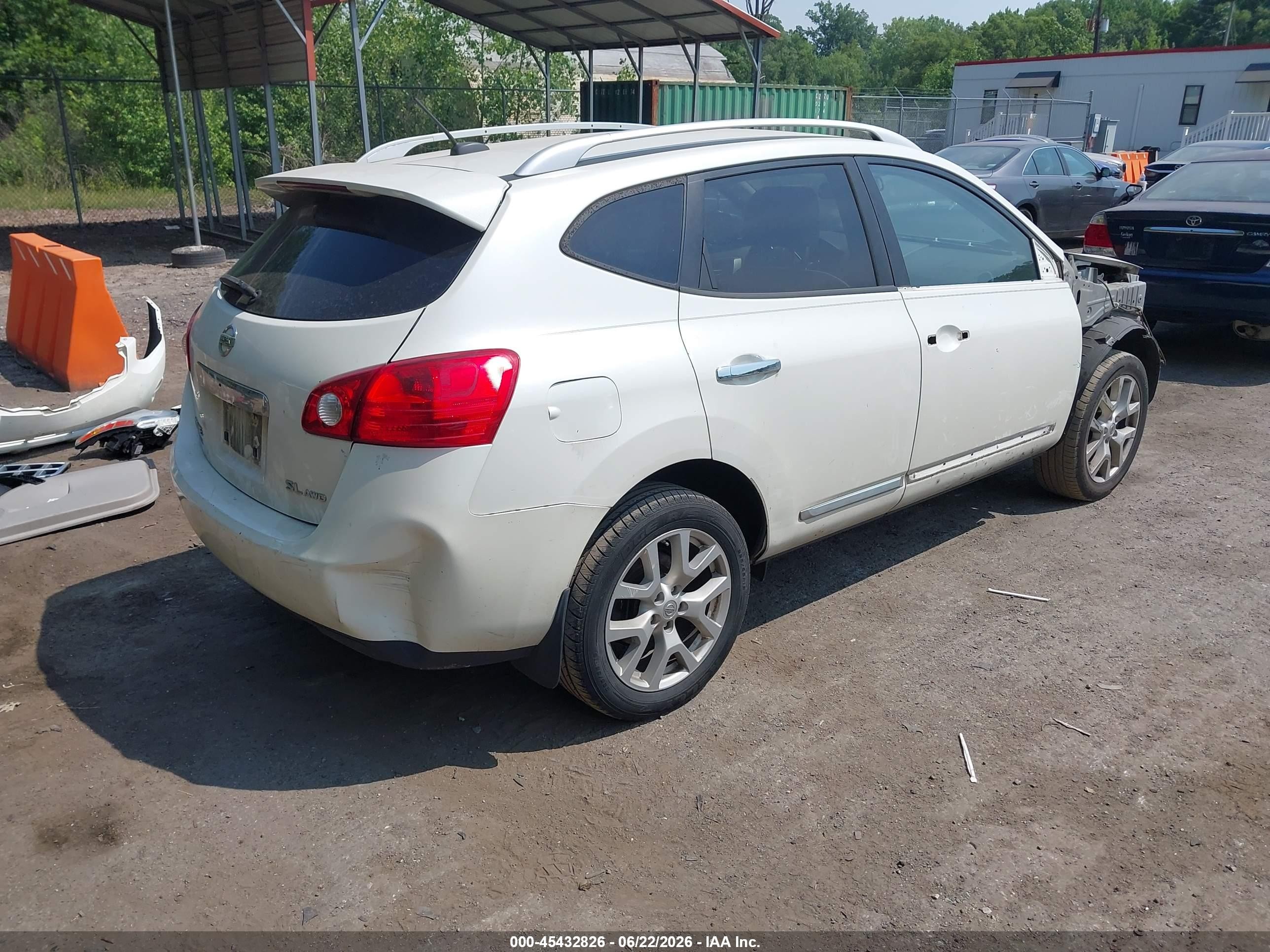 2011 Nissan Rogue Sv White vin: JN8AS5MV0BW259464
