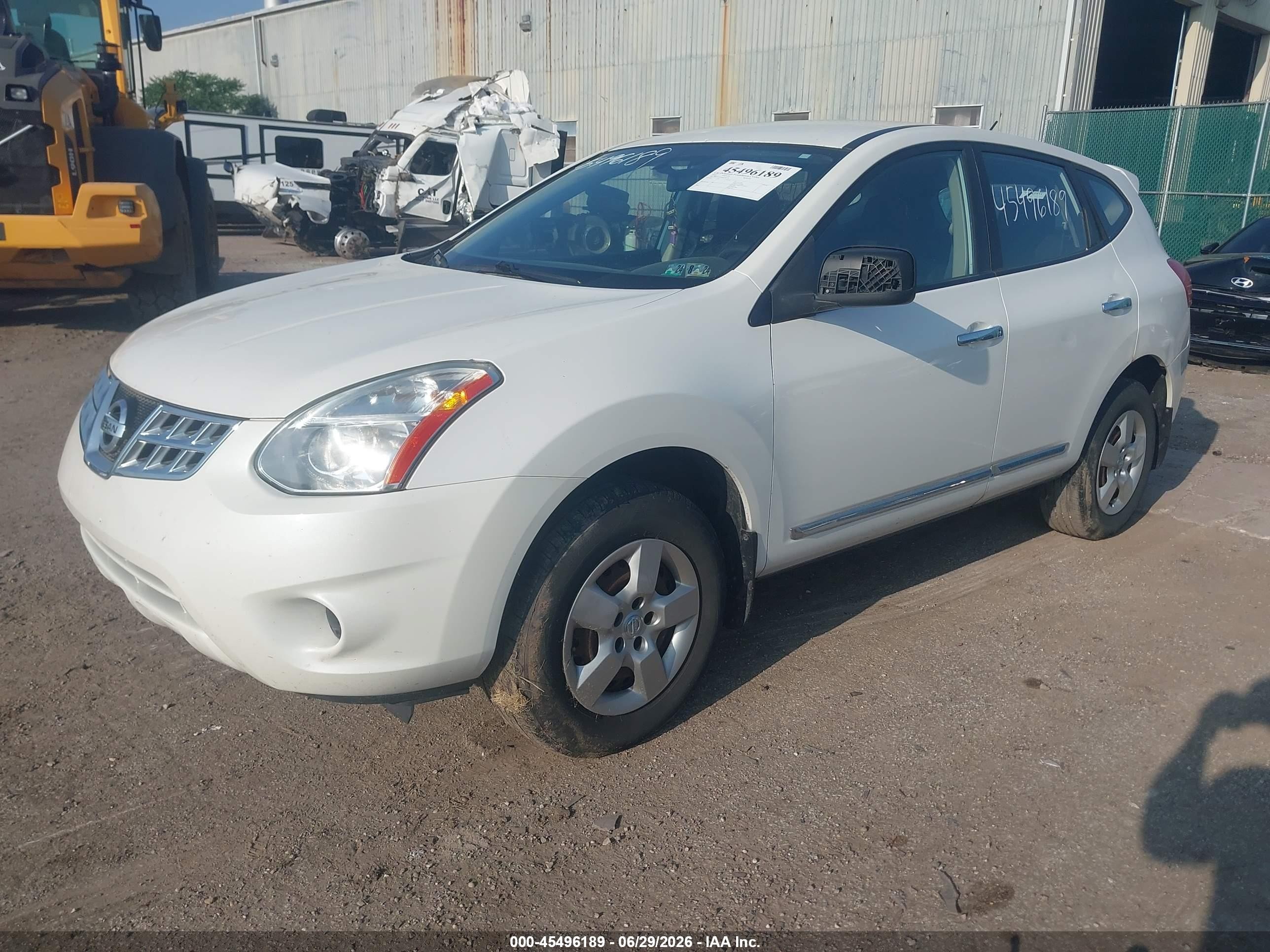 2011 Nissan Rogue S White vin: JN8AS5MV0BW290150
