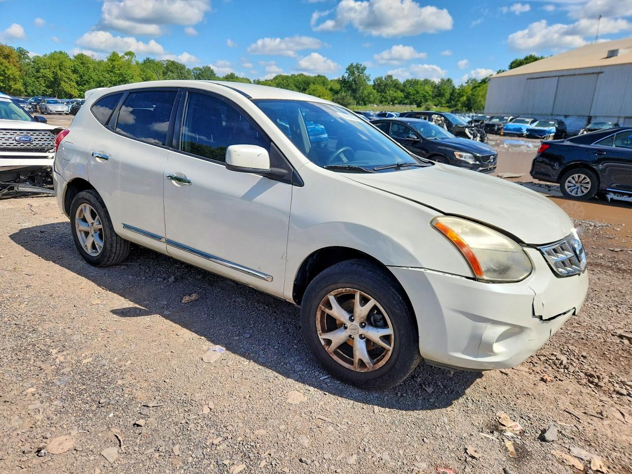 2011 Nissan Rogue S White vin: JN8AS5MV0BW297700