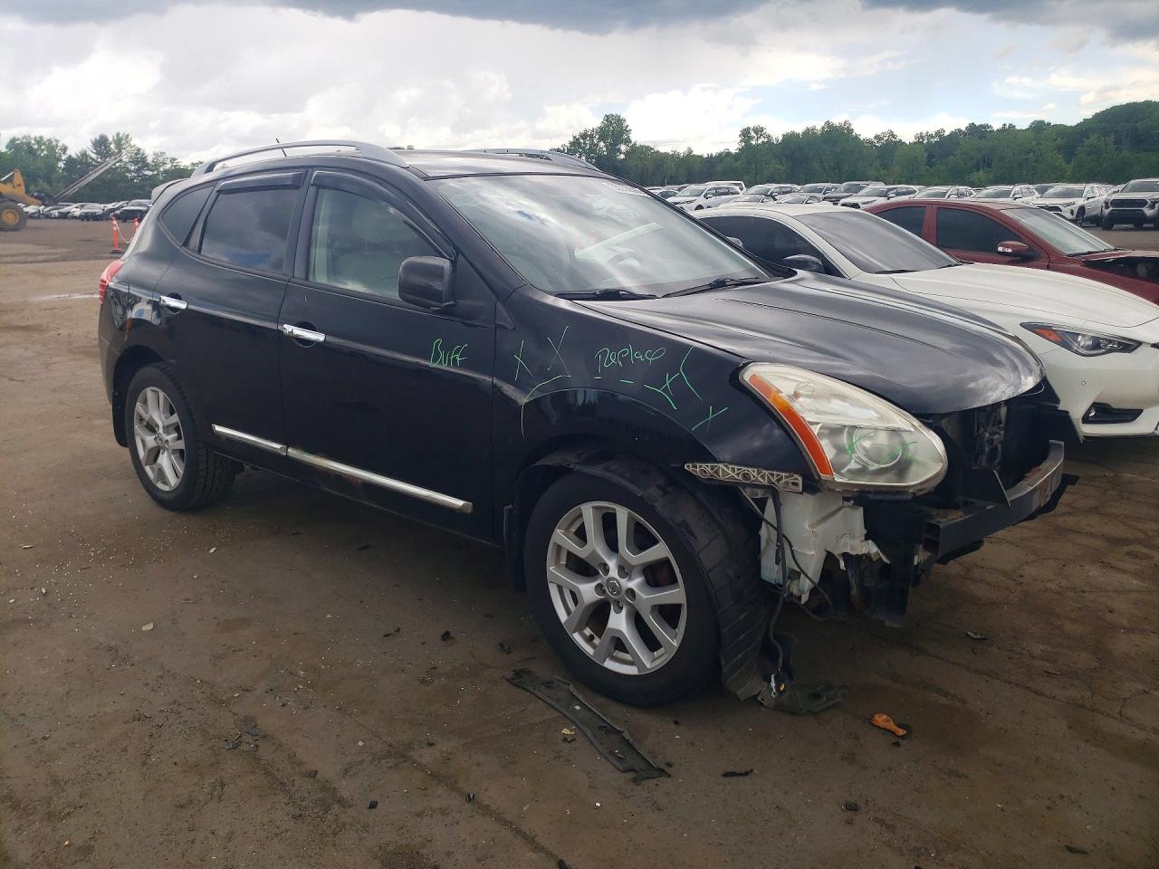 2011 Nissan Rogue S Black vin: JN8AS5MV0BW662876