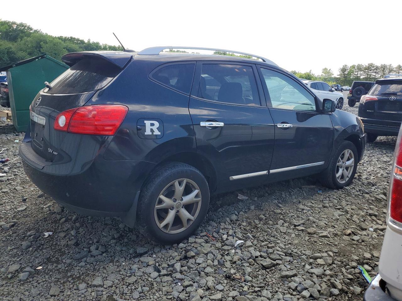 2011 Nissan Rogue S Black vin: JN8AS5MV0BW667785