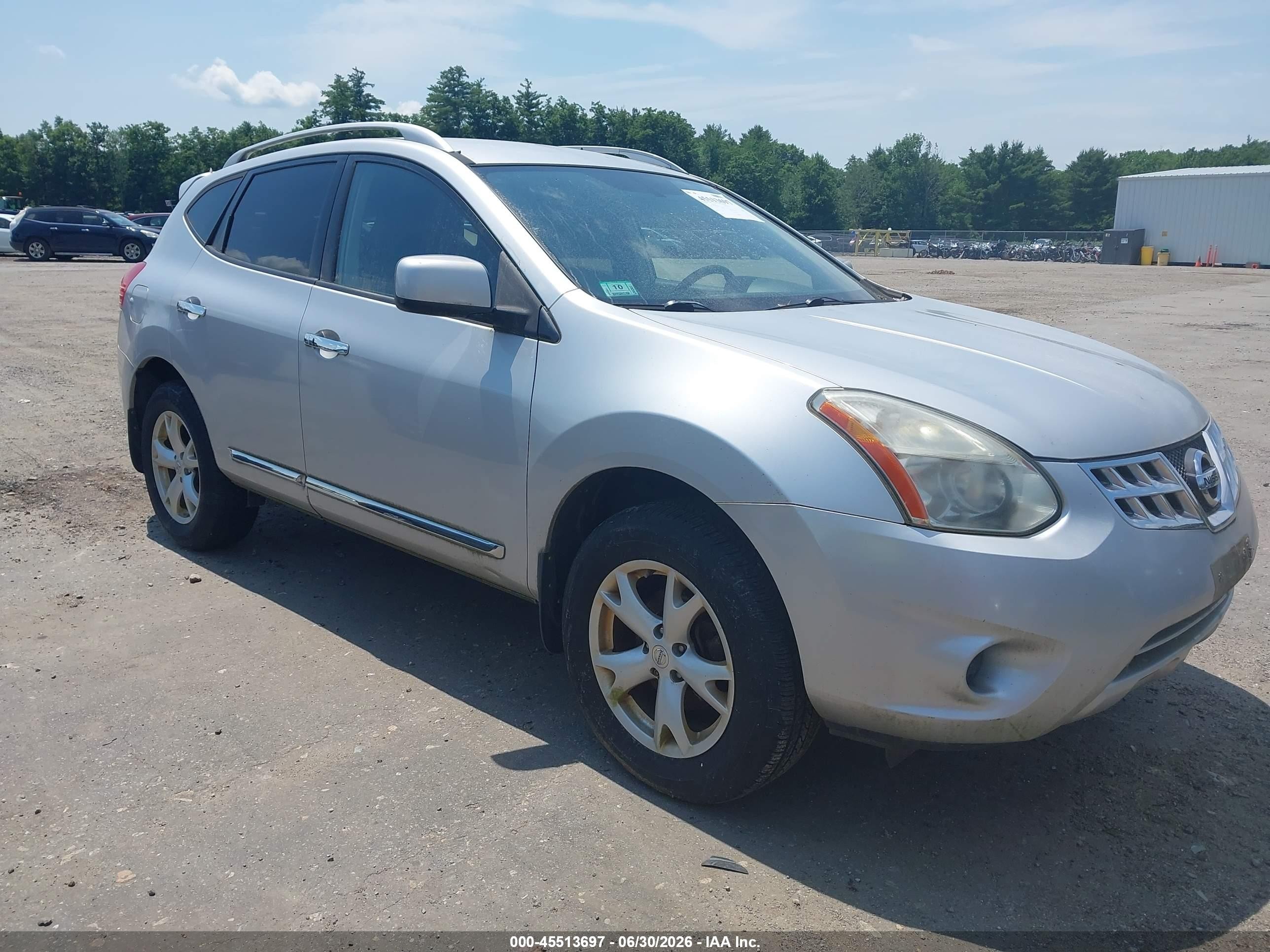 2011 Nissan Rogue Sv Silver vin: JN8AS5MV0BW668564