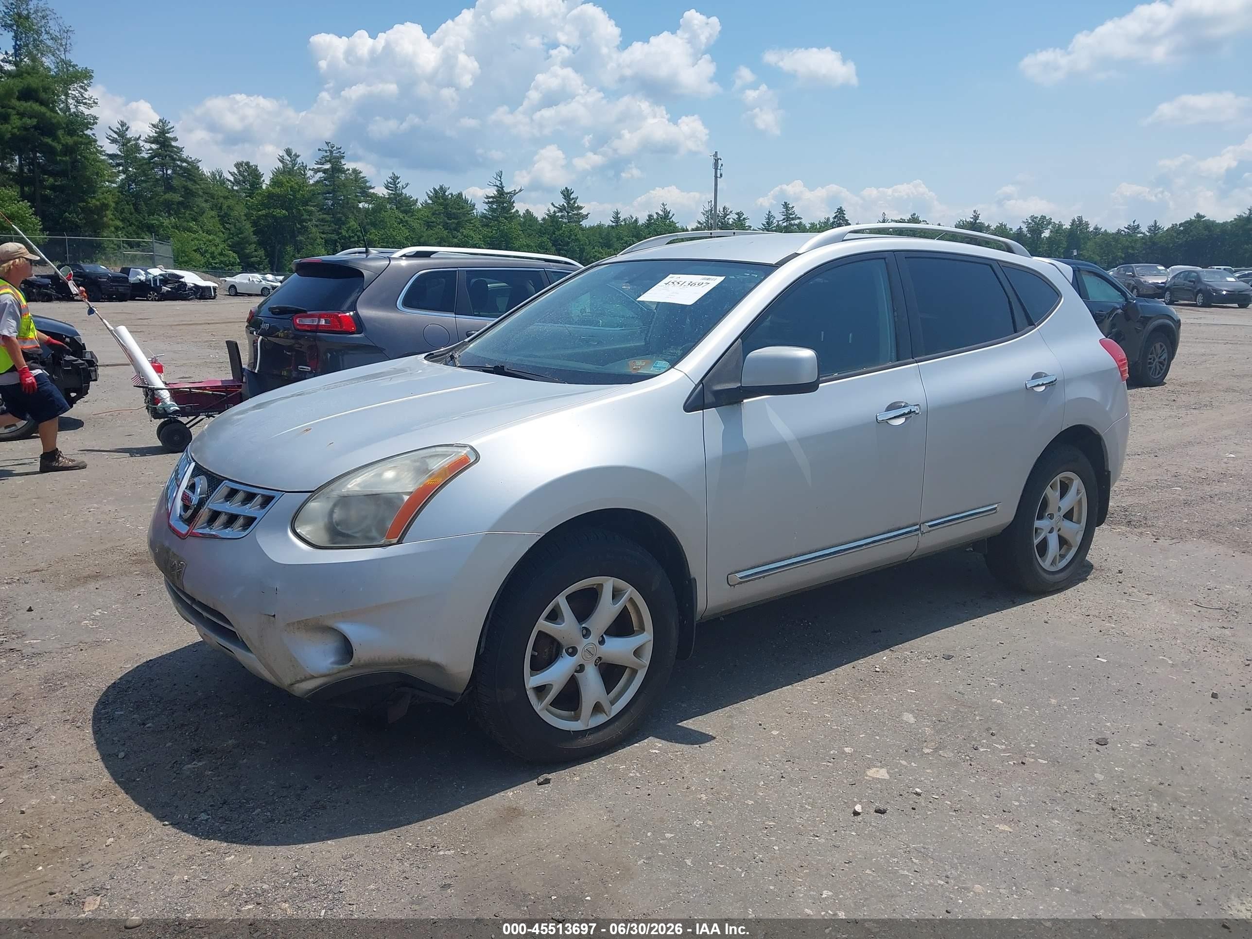 2011 Nissan Rogue Sv Silver vin: JN8AS5MV0BW668564