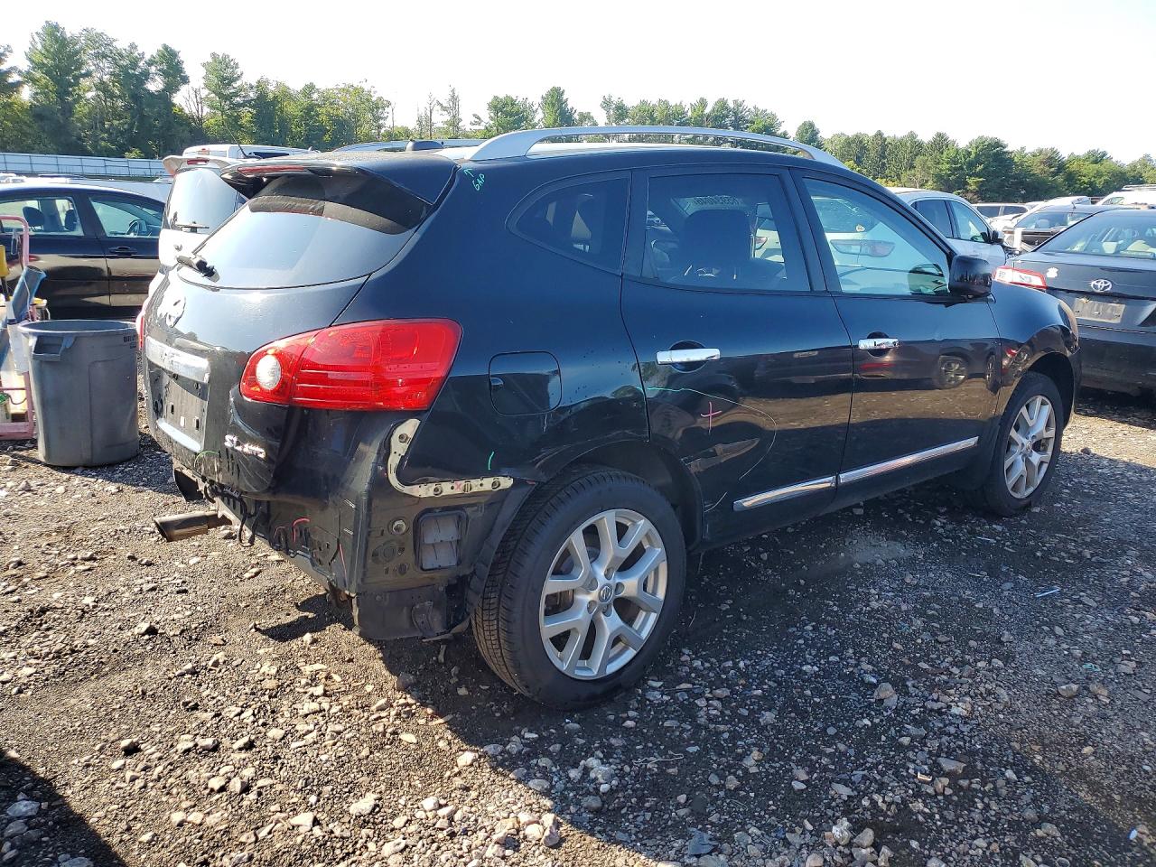2011 Nissan Rogue S Black vin: JN8AS5MV0BW669889