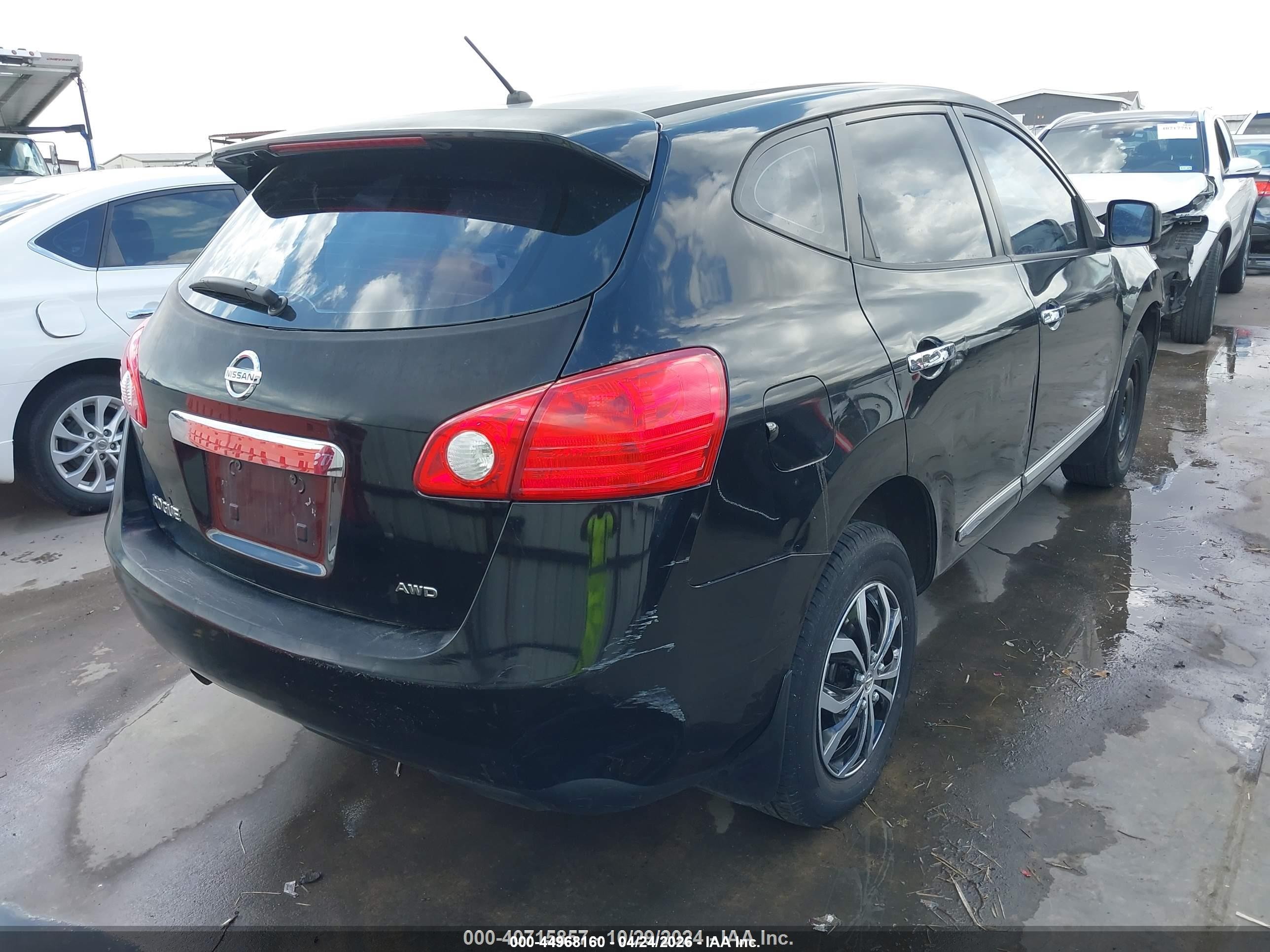 2011 Nissan Rogue S Black vin: JN8AS5MV0BW672887