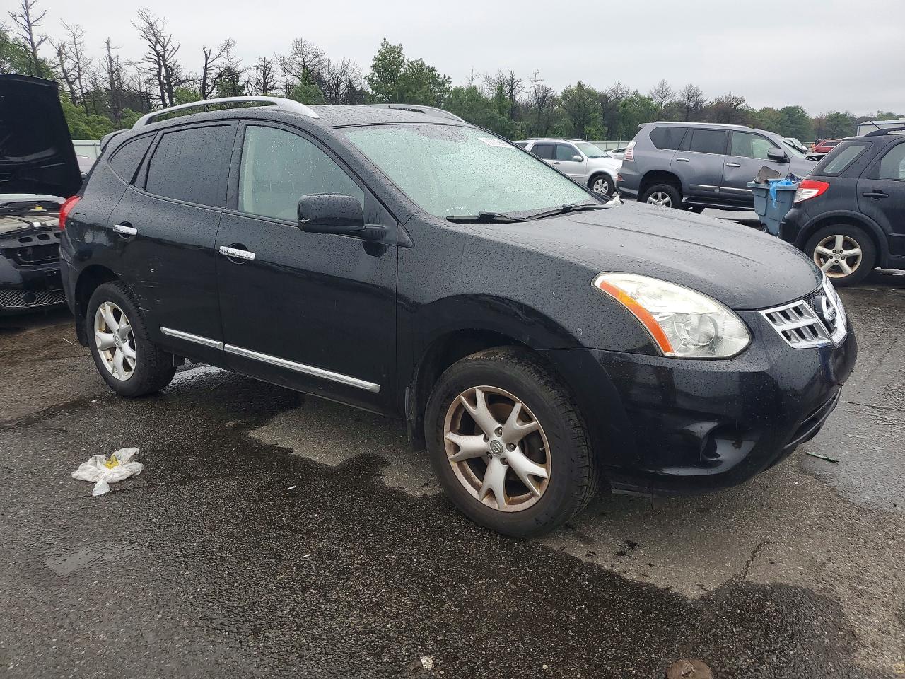 2011 Nissan Rogue S Black vin: JN8AS5MV0BW678317
