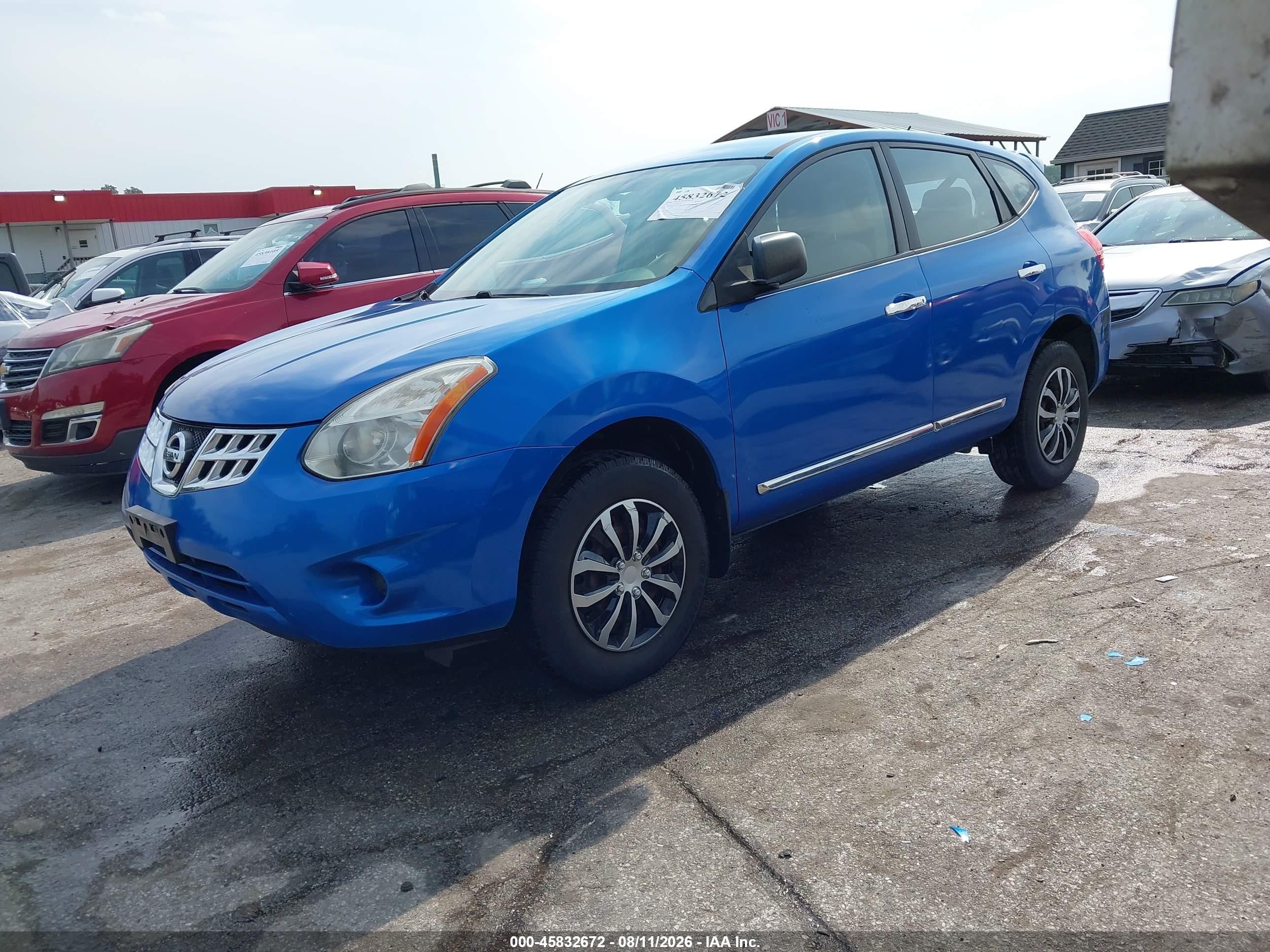 2012 Nissan Rogue S Light Blue vin: JN8AS5MV0CW356245