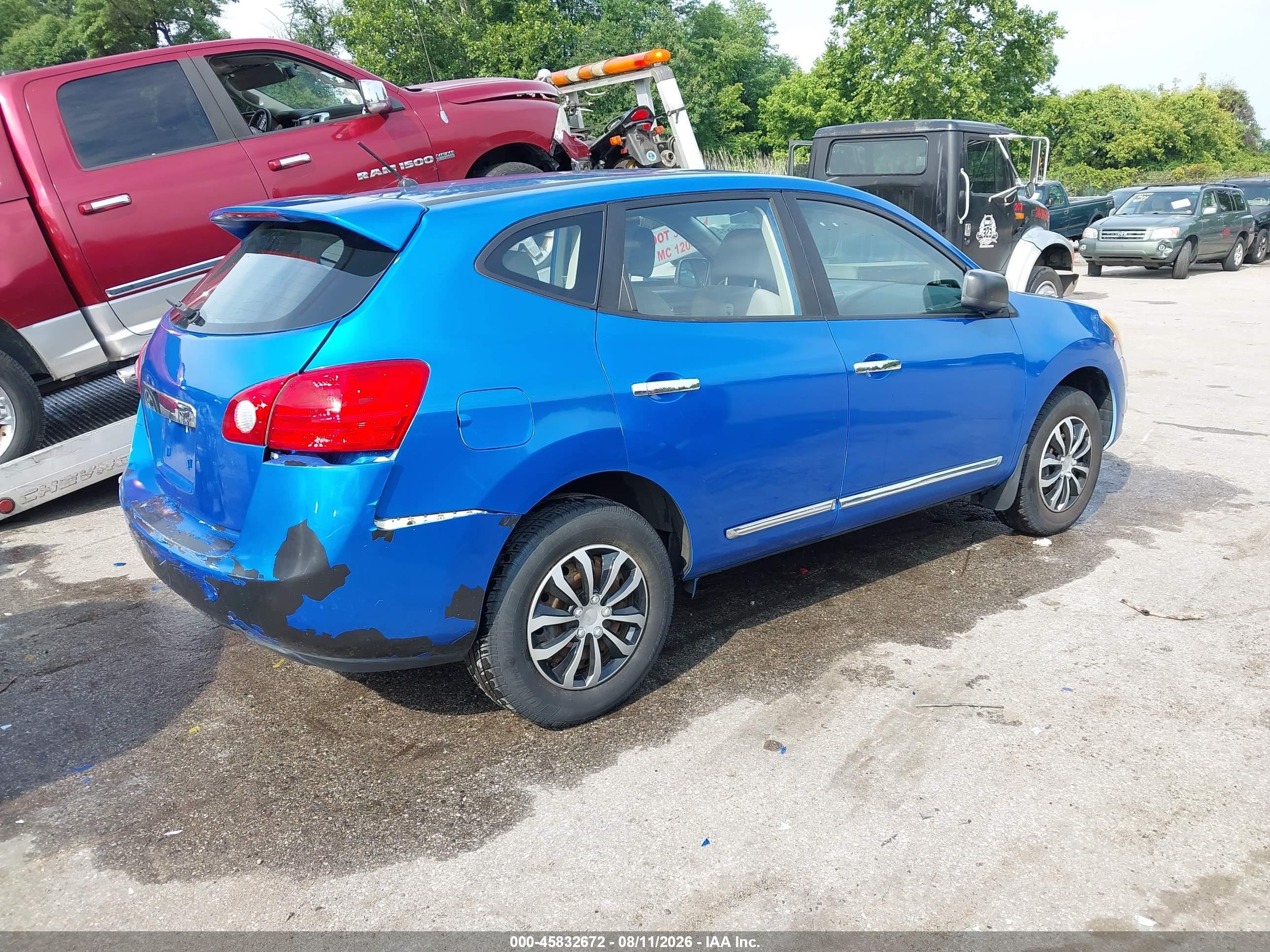 2012 Nissan Rogue S Light Blue vin: JN8AS5MV0CW356245