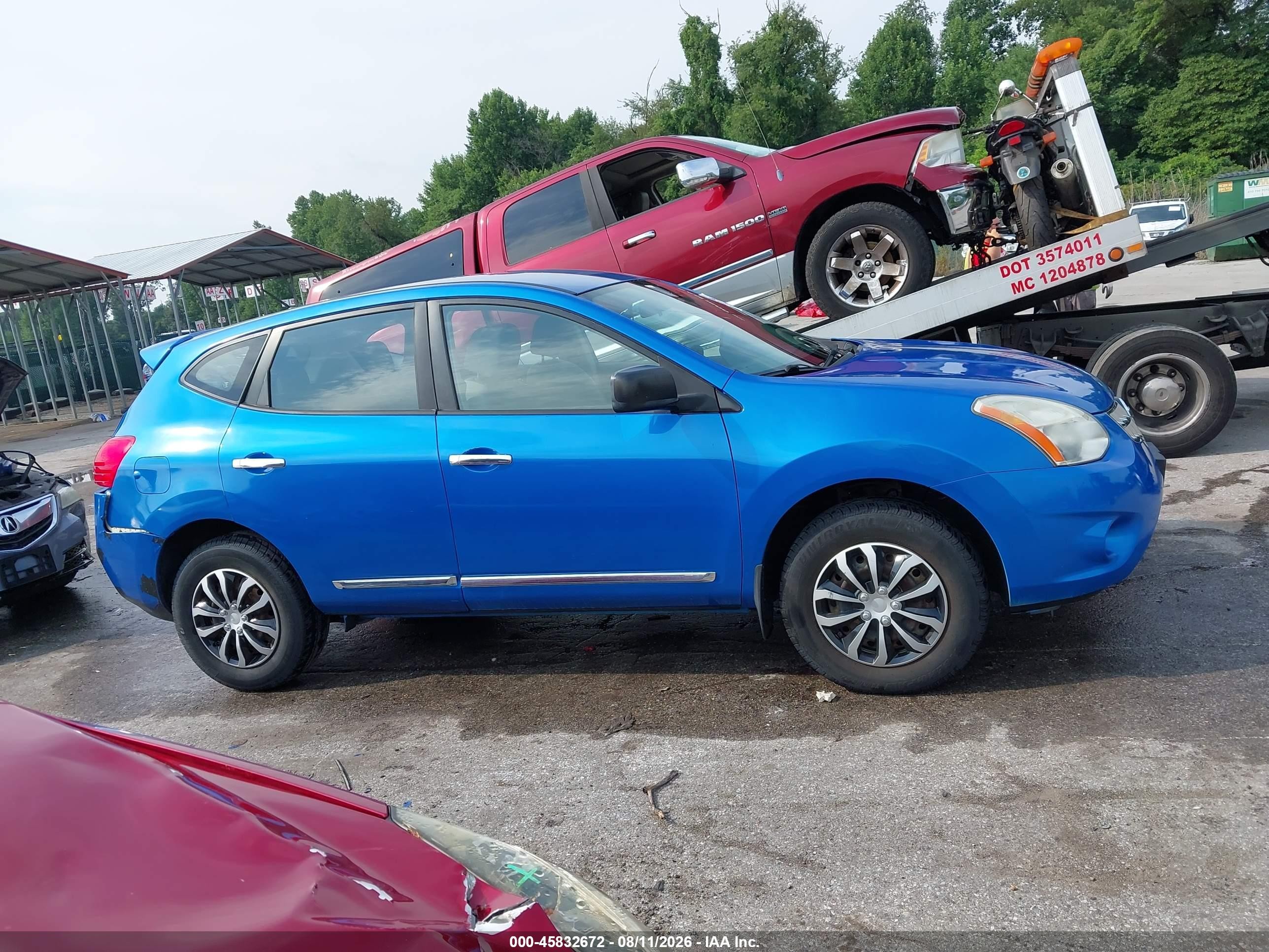 2012 Nissan Rogue S Light Blue vin: JN8AS5MV0CW356245