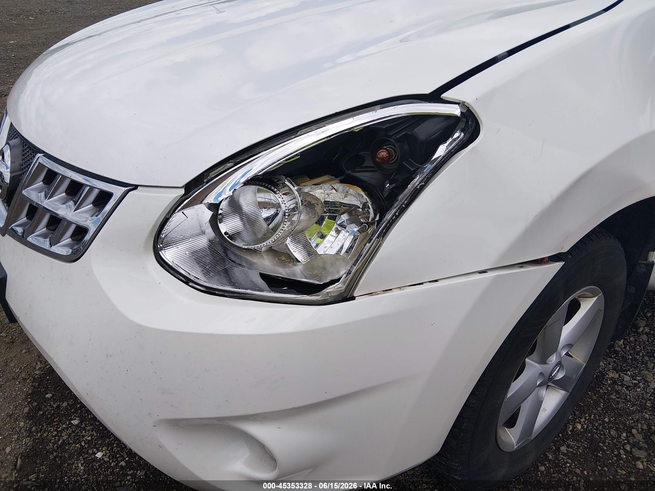 2012 Nissan Rogue S White vin: JN8AS5MV0CW360179
