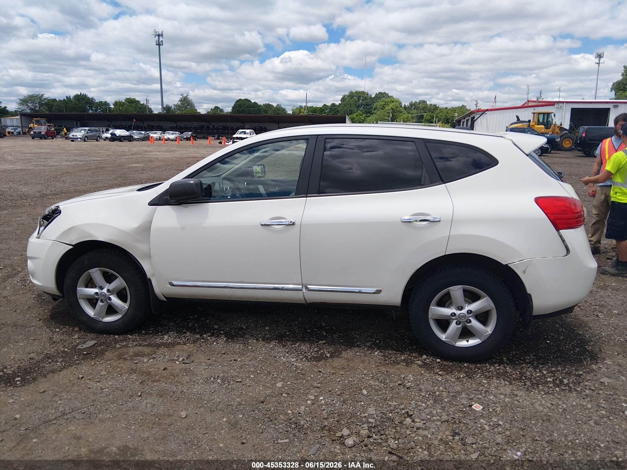 2012 Nissan Rogue S White vin: JN8AS5MV0CW360179
