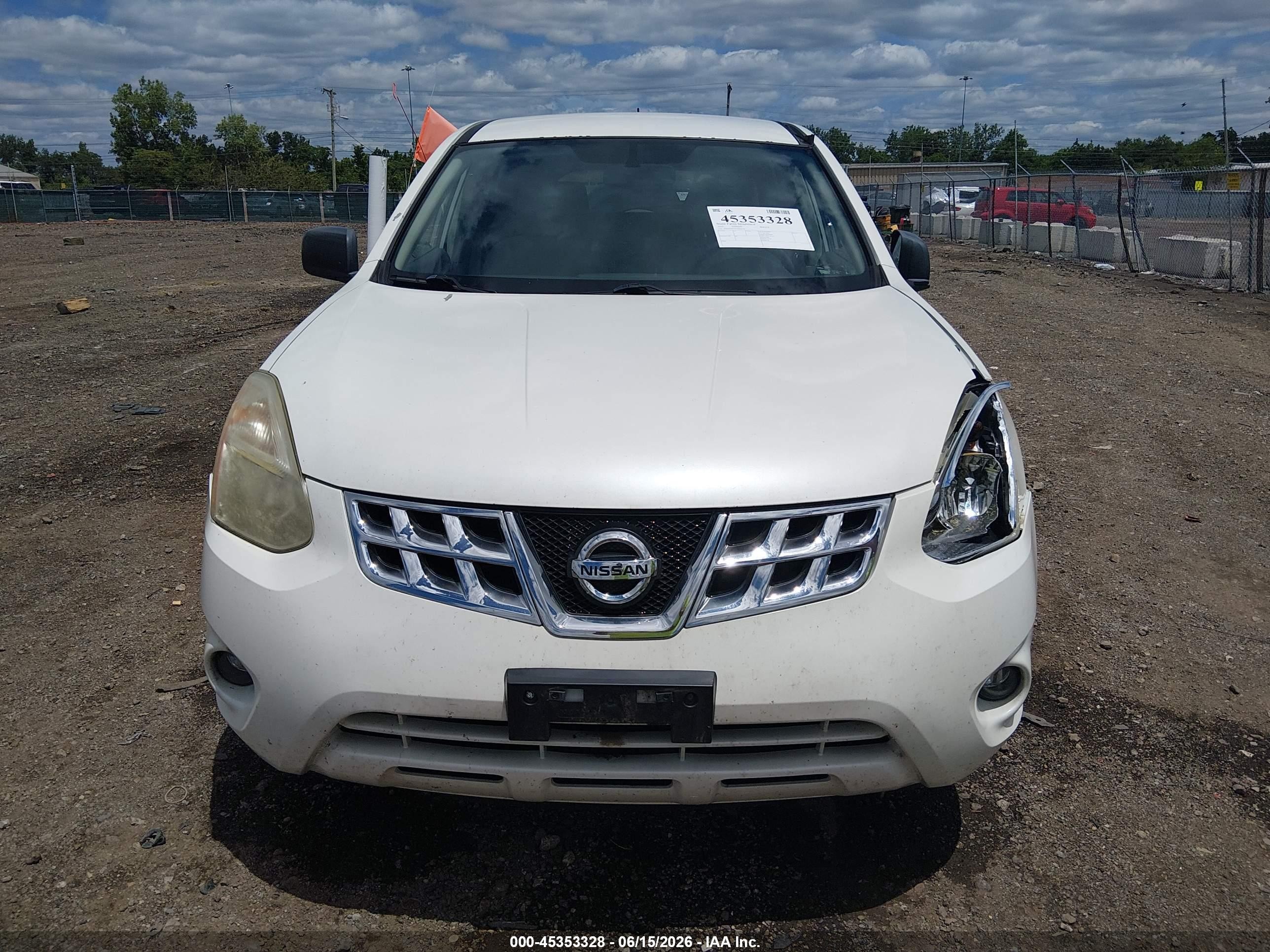 2012 Nissan Rogue S White vin: JN8AS5MV0CW360179