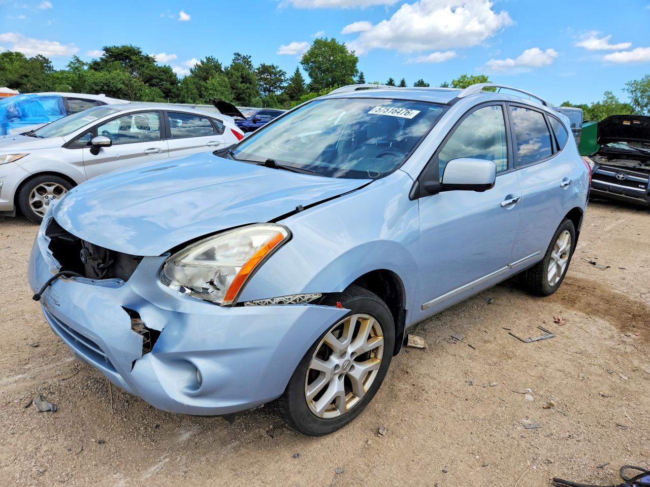 2012 Nissan Rogue S Blue vin: JN8AS5MV0CW387690