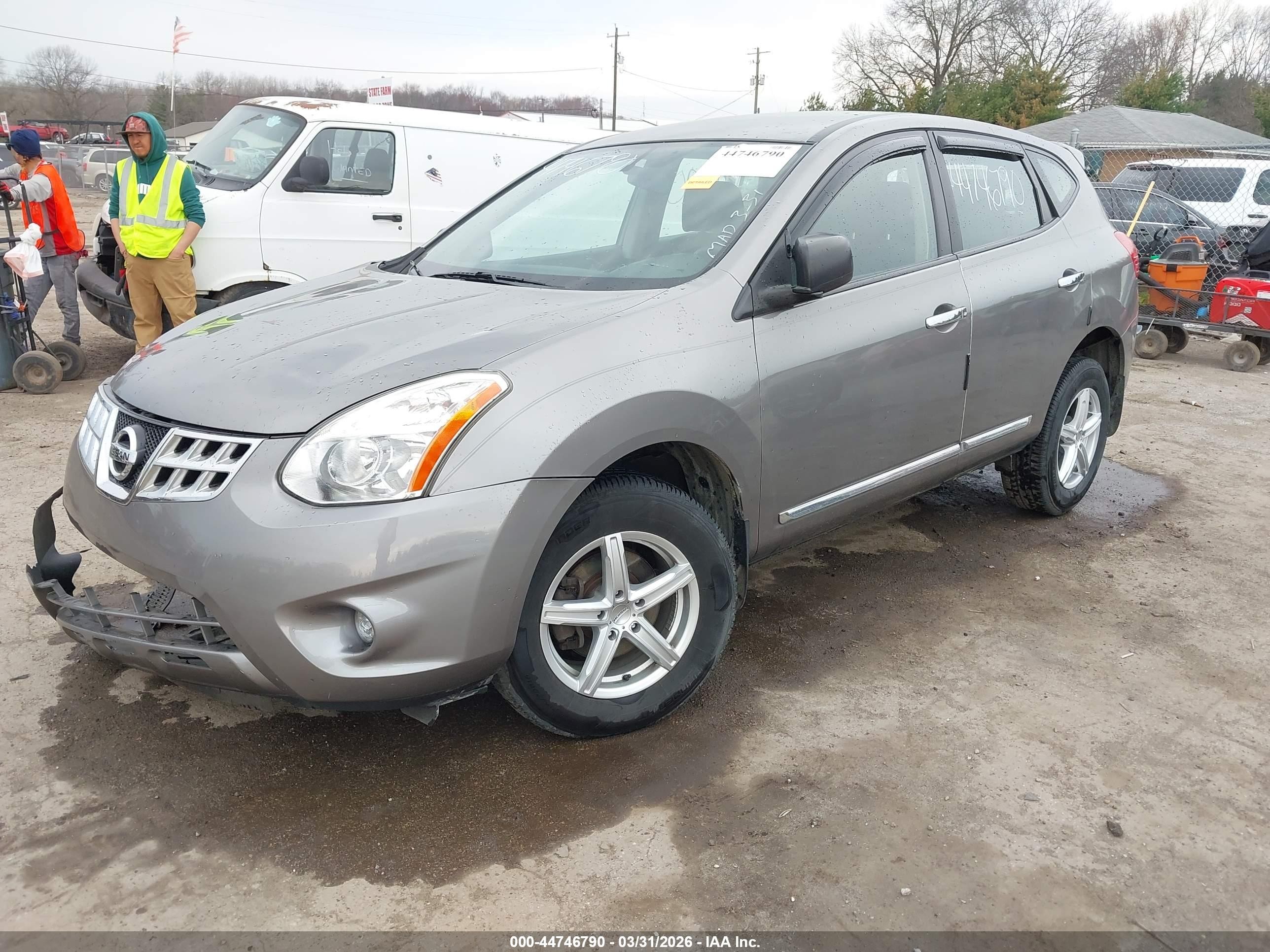 2012 Nissan Rogue S Gray vin: JN8AS5MV0CW389357