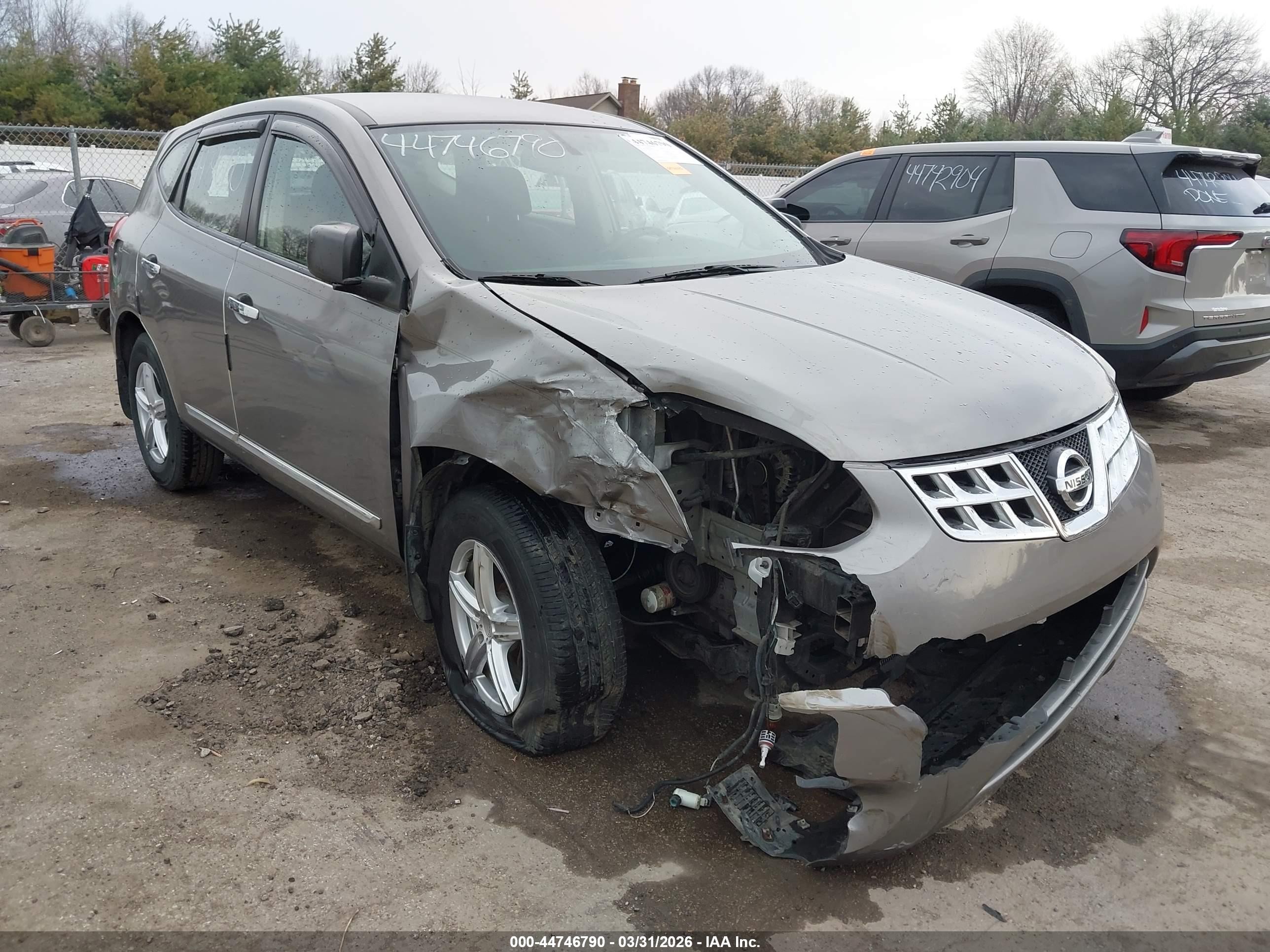 2012 Nissan Rogue S Gray vin: JN8AS5MV0CW389357