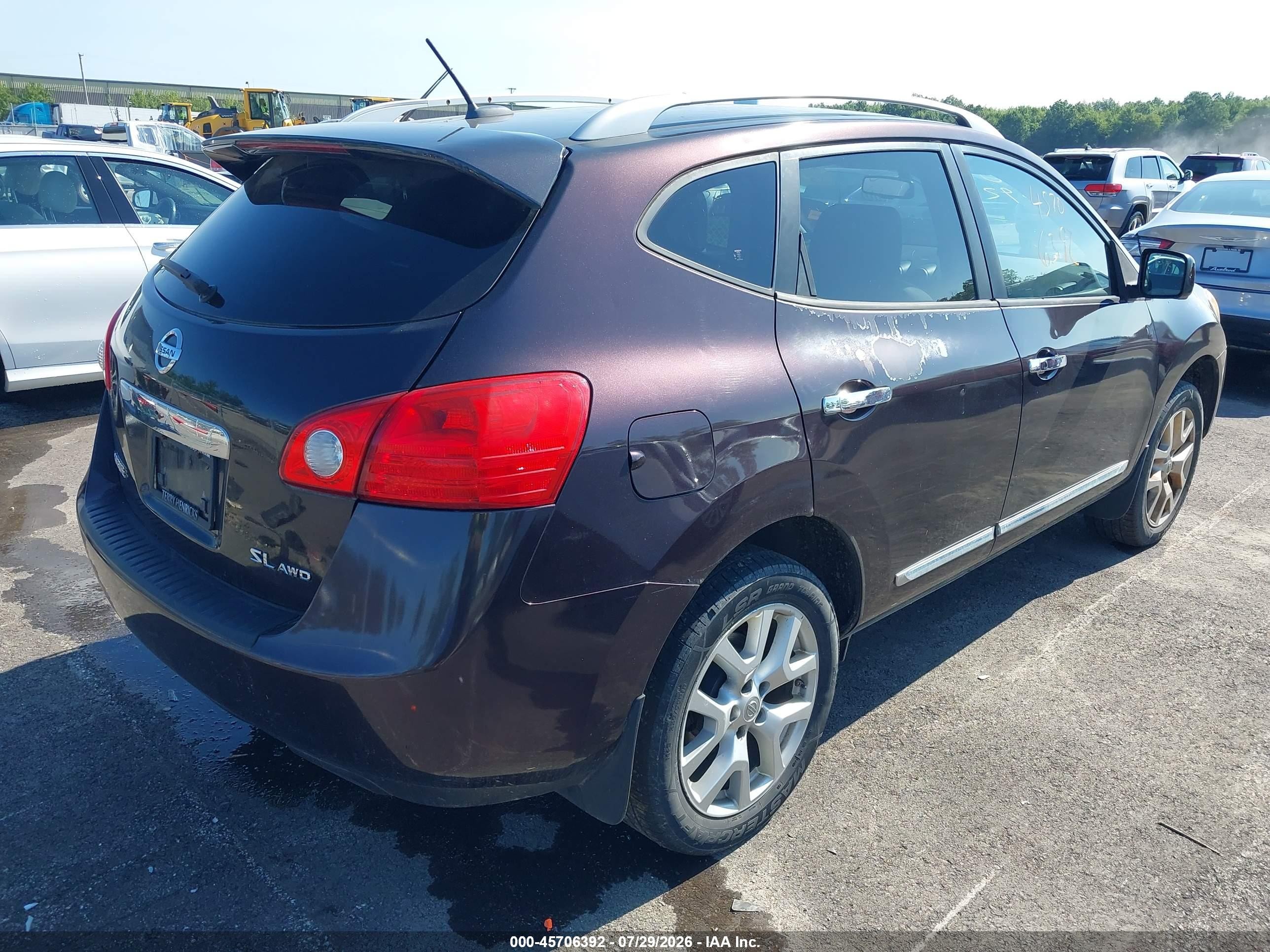 2012 Nissan Rogue Sv W/sl Pkg Black vin: JN8AS5MV0CW405430