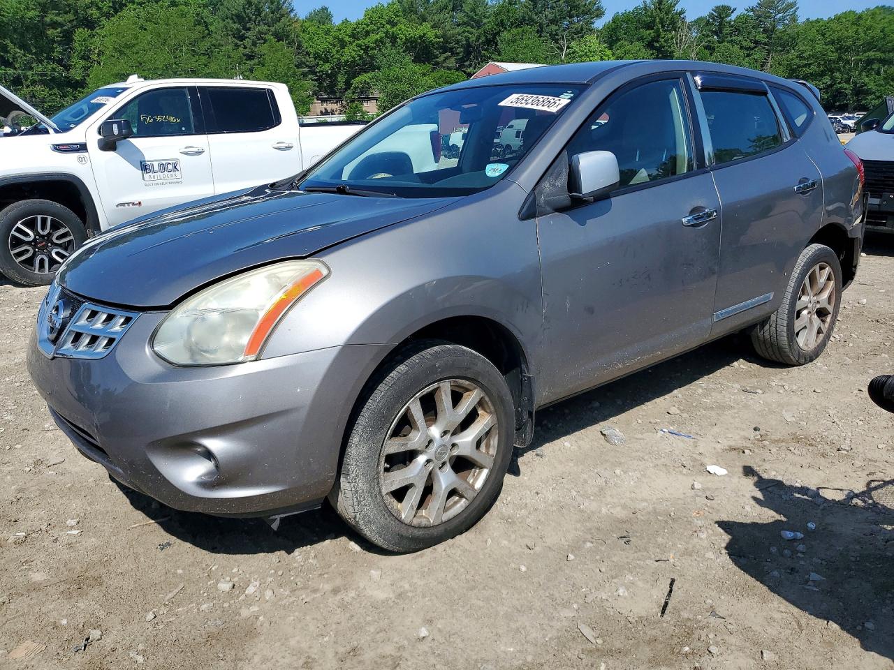 2012 Nissan Rogue S Silver vin: JN8AS5MV0CW406528