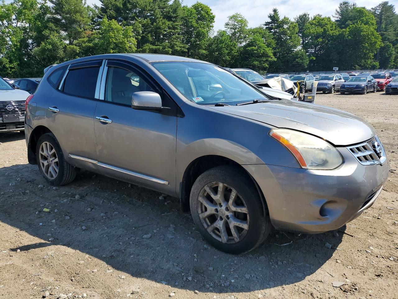 2012 Nissan Rogue S Silver vin: JN8AS5MV0CW406528