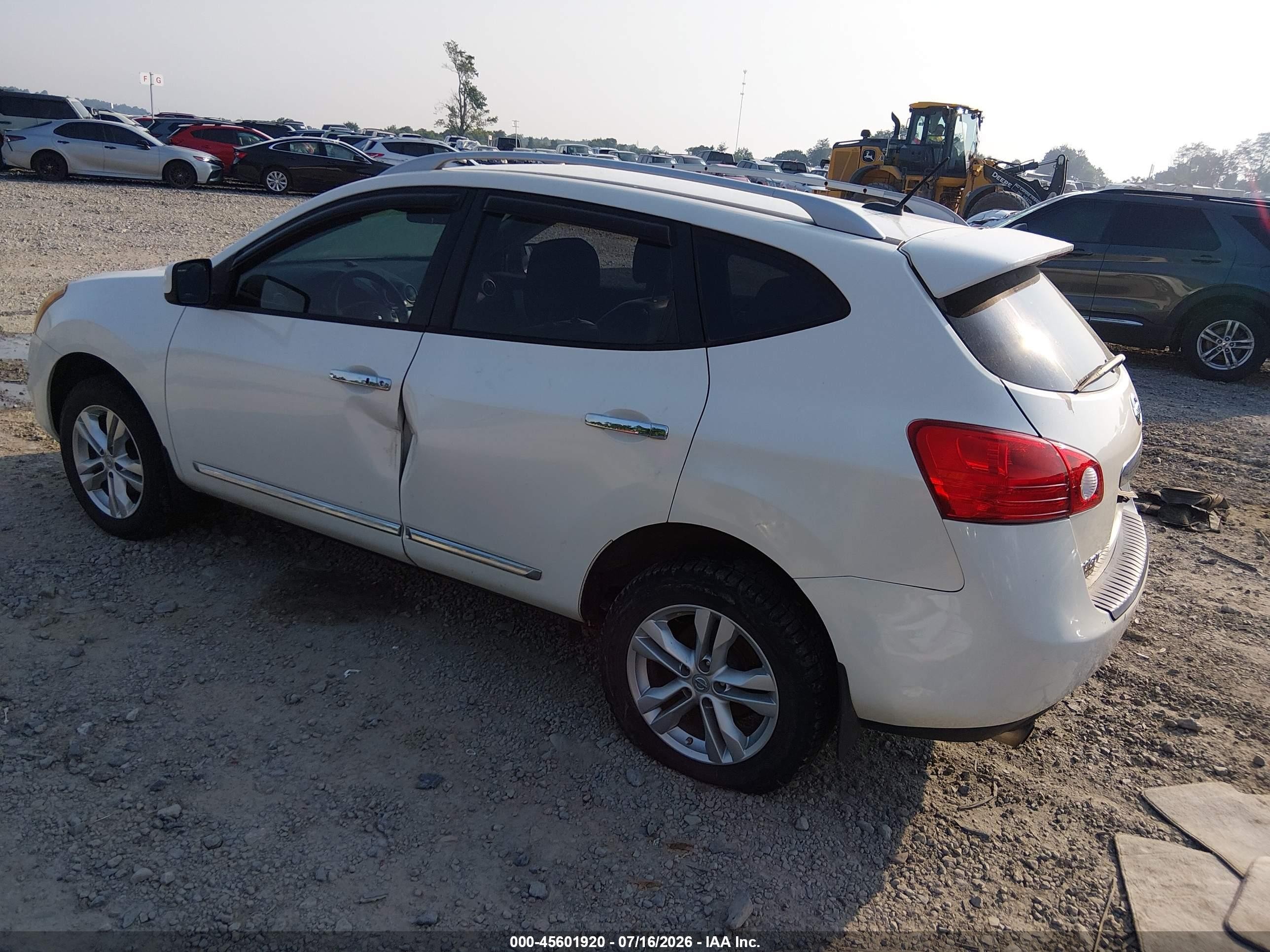 2012 Nissan Rogue Sv Белый vin: JN8AS5MV0CW409932