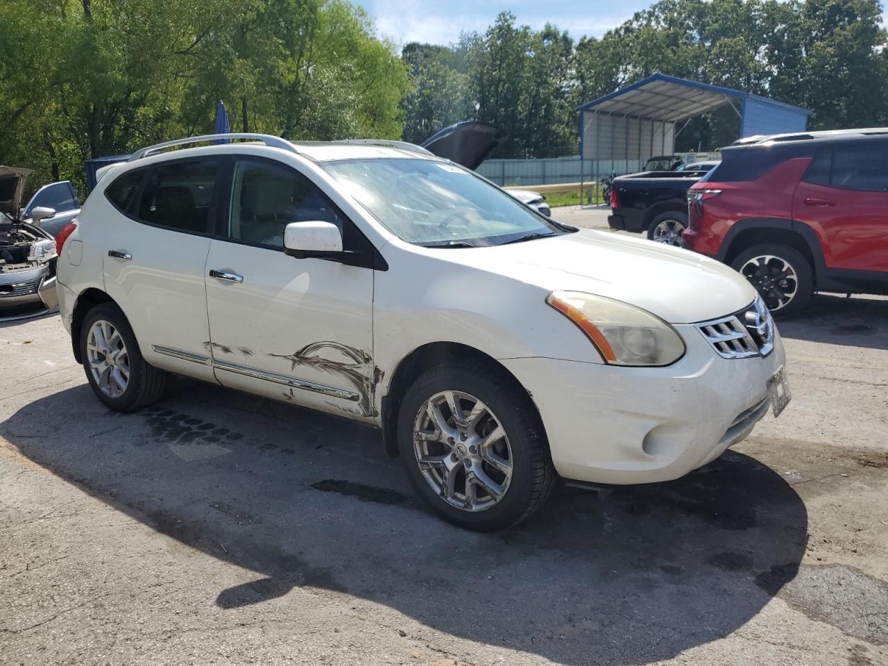 2012 Nissan Rogue S White vin: JN8AS5MV0CW414578