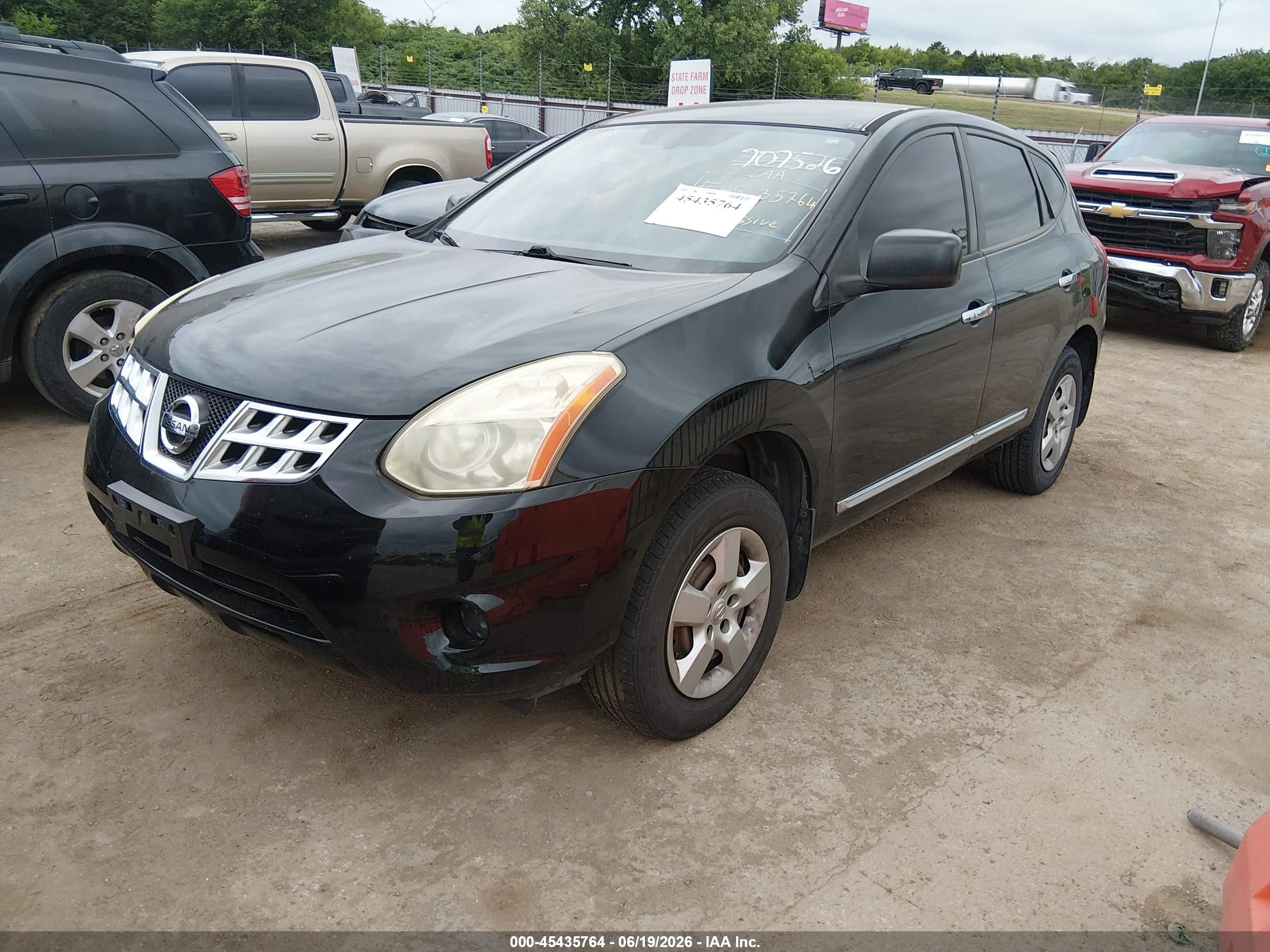 2012 Nissan Rogue S Black vin: JN8AS5MV0CW707526