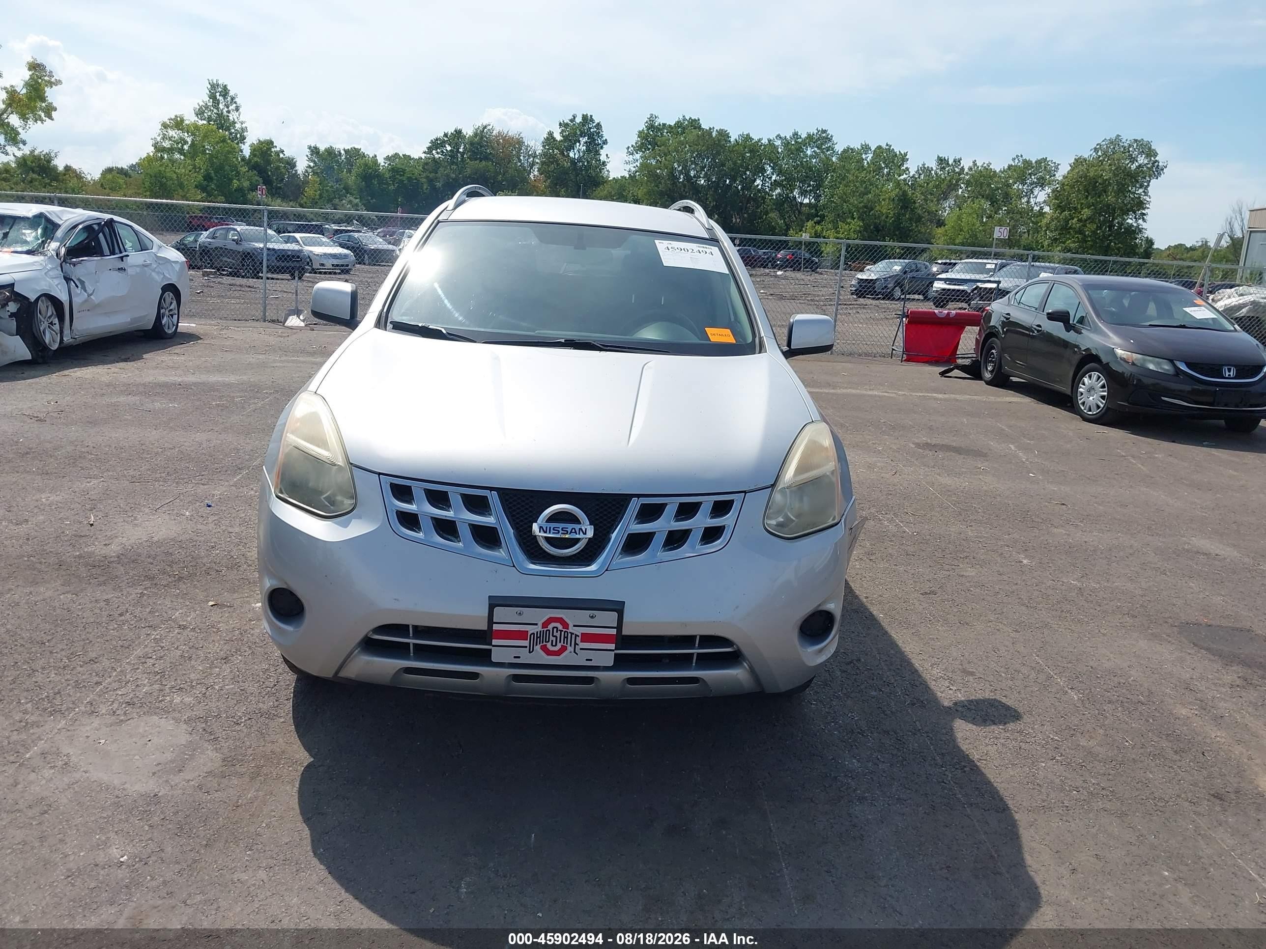 2012 Nissan Rogue Sv Silver vin: JN8AS5MV0CW712497