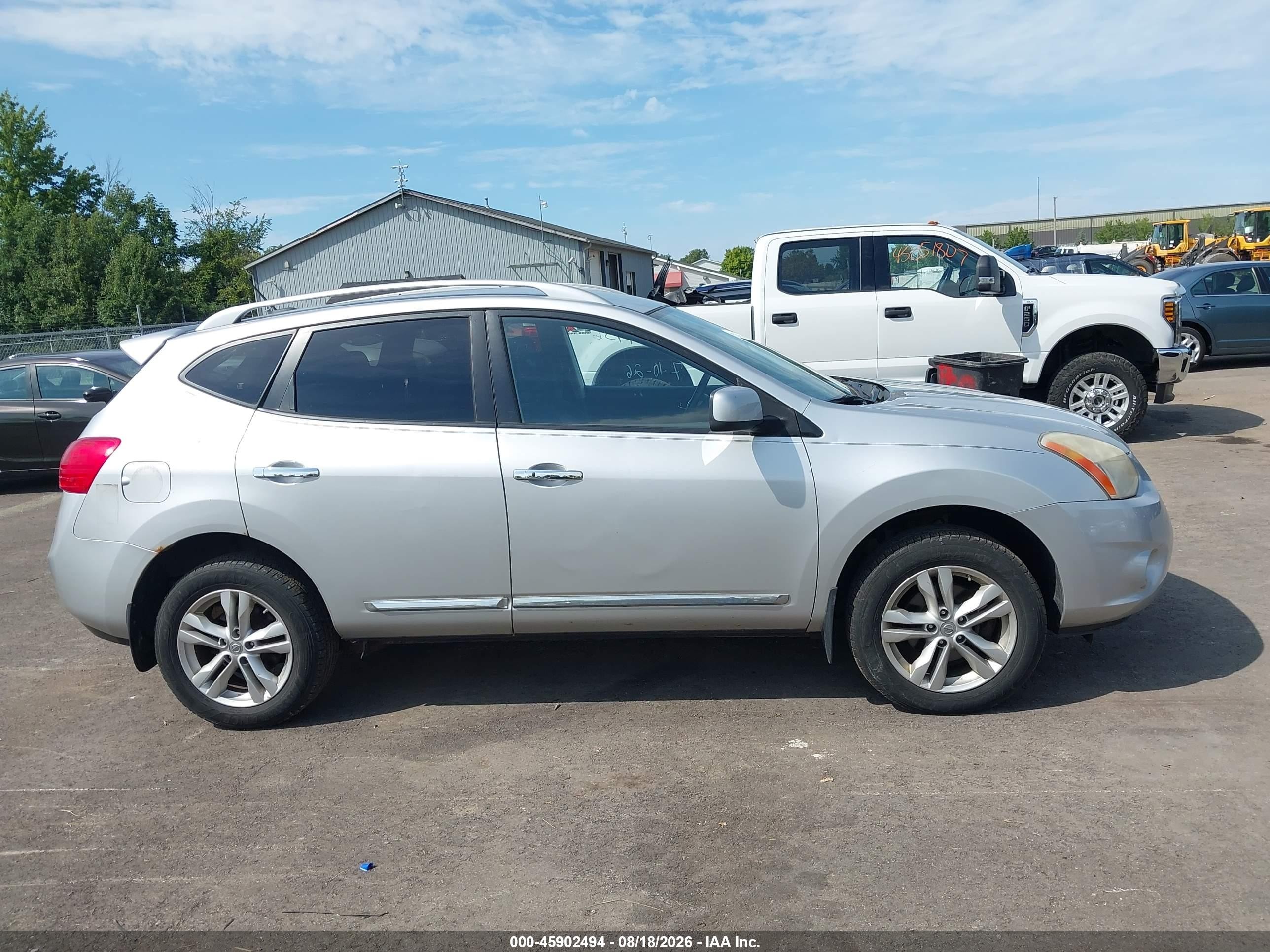2012 Nissan Rogue Sv Silver vin: JN8AS5MV0CW712497