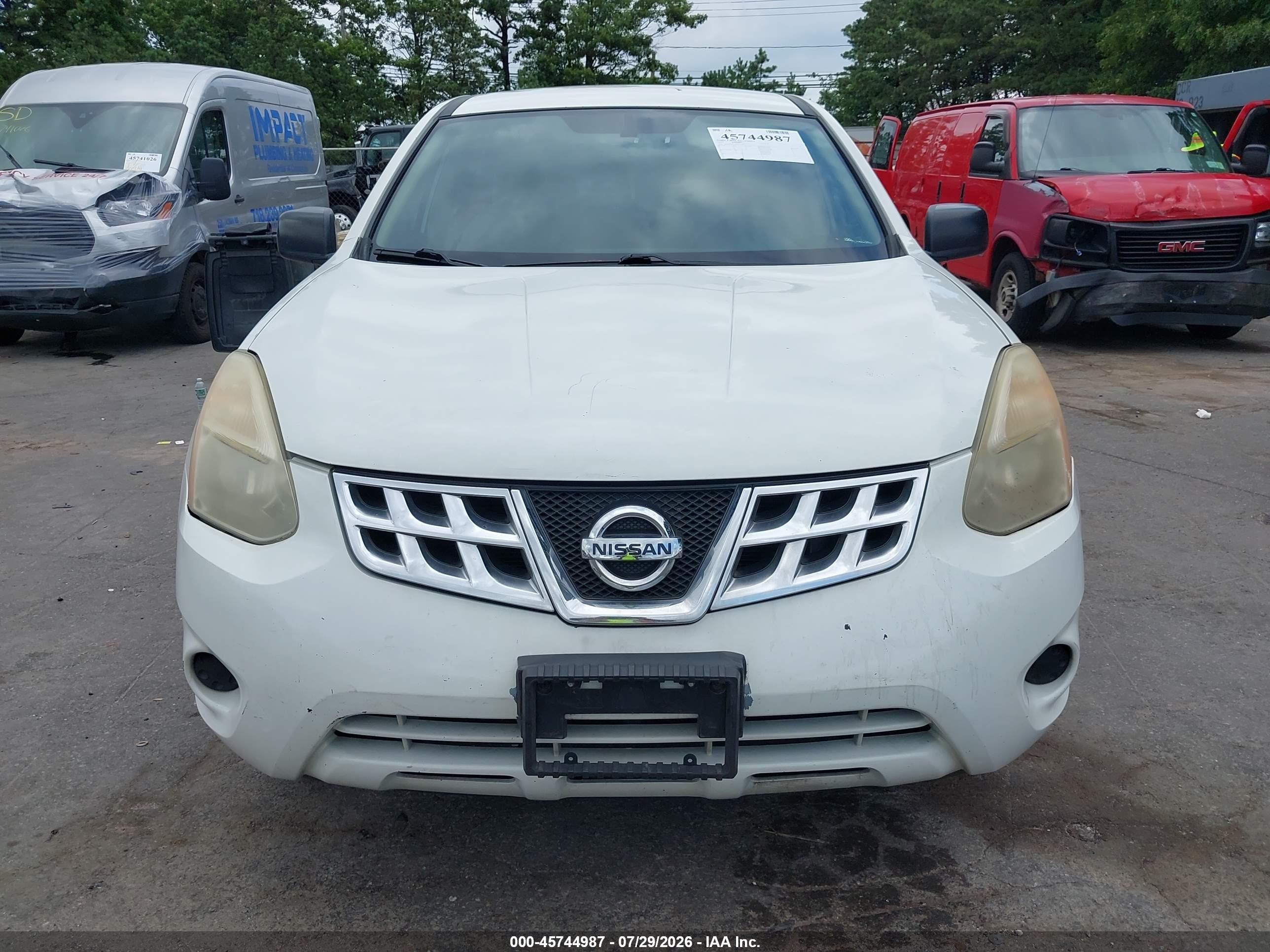 2013 Nissan Rogue S White vin: JN8AS5MV0DW121667