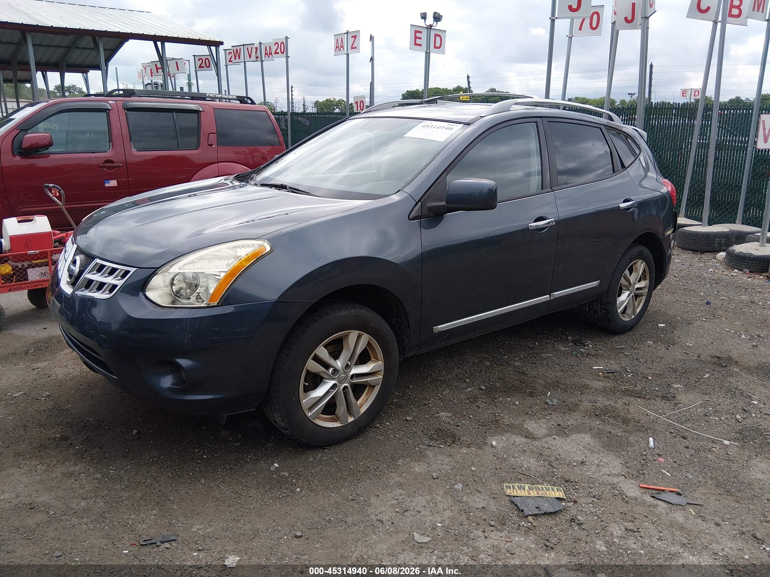 2013 Nissan Rogue Sv Gray vin: JN8AS5MV0DW145161