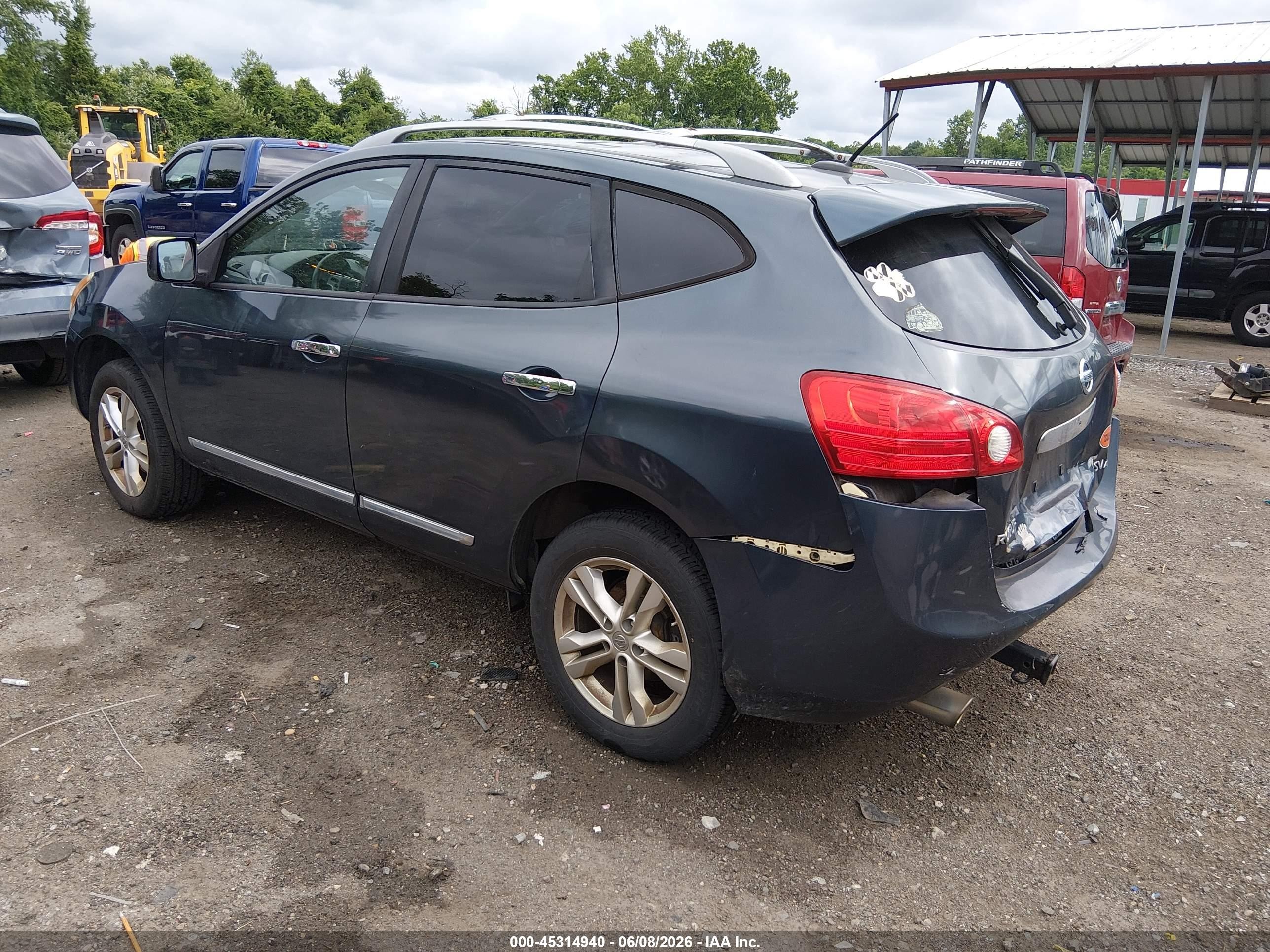 2013 Nissan Rogue Sv Gray vin: JN8AS5MV0DW145161